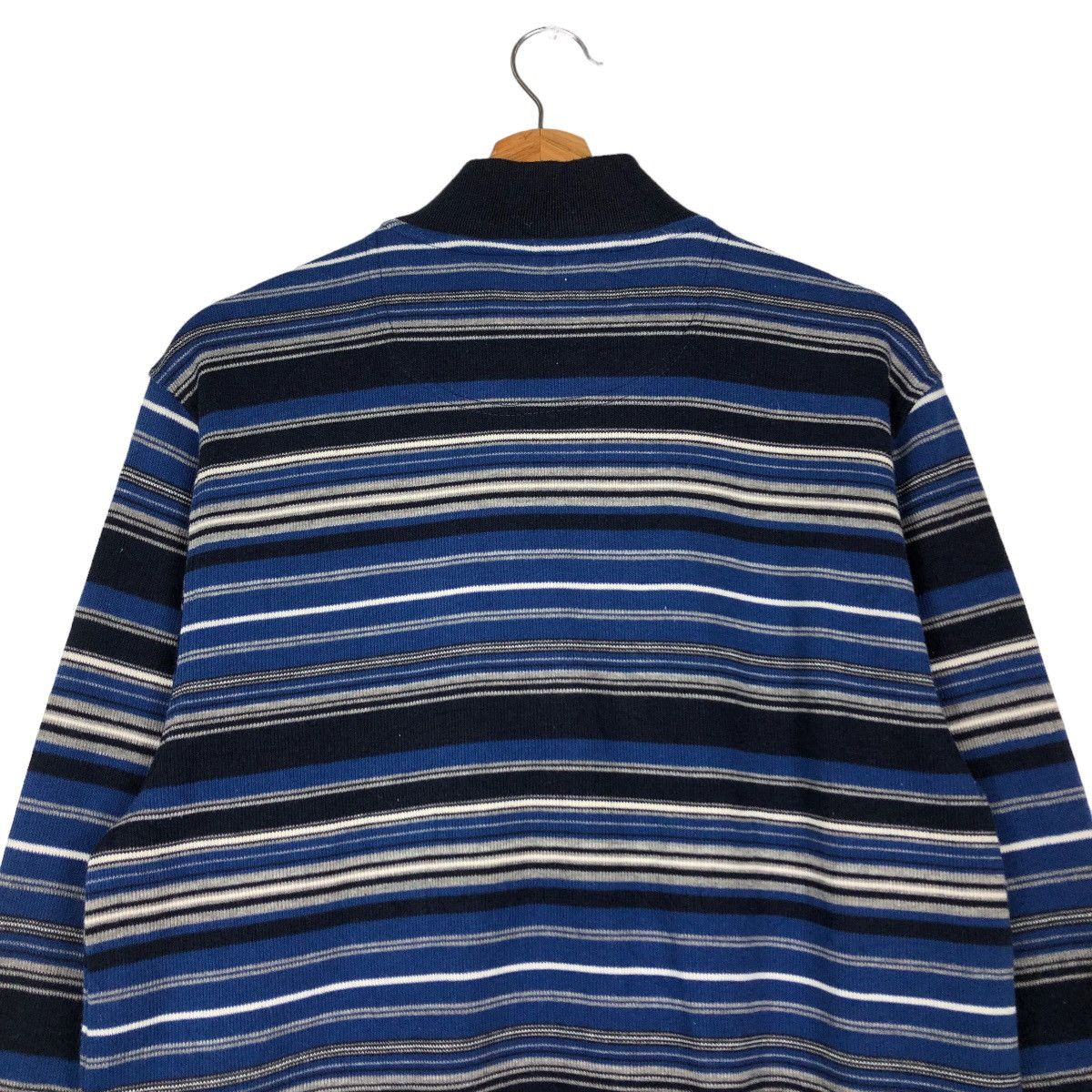 Japanese Brand 🔥Vintage Sergio Tacchini Anorak Long Sleeve Striped Collar Size US L / EU 52-54 / 3 - 9 Thumbnail