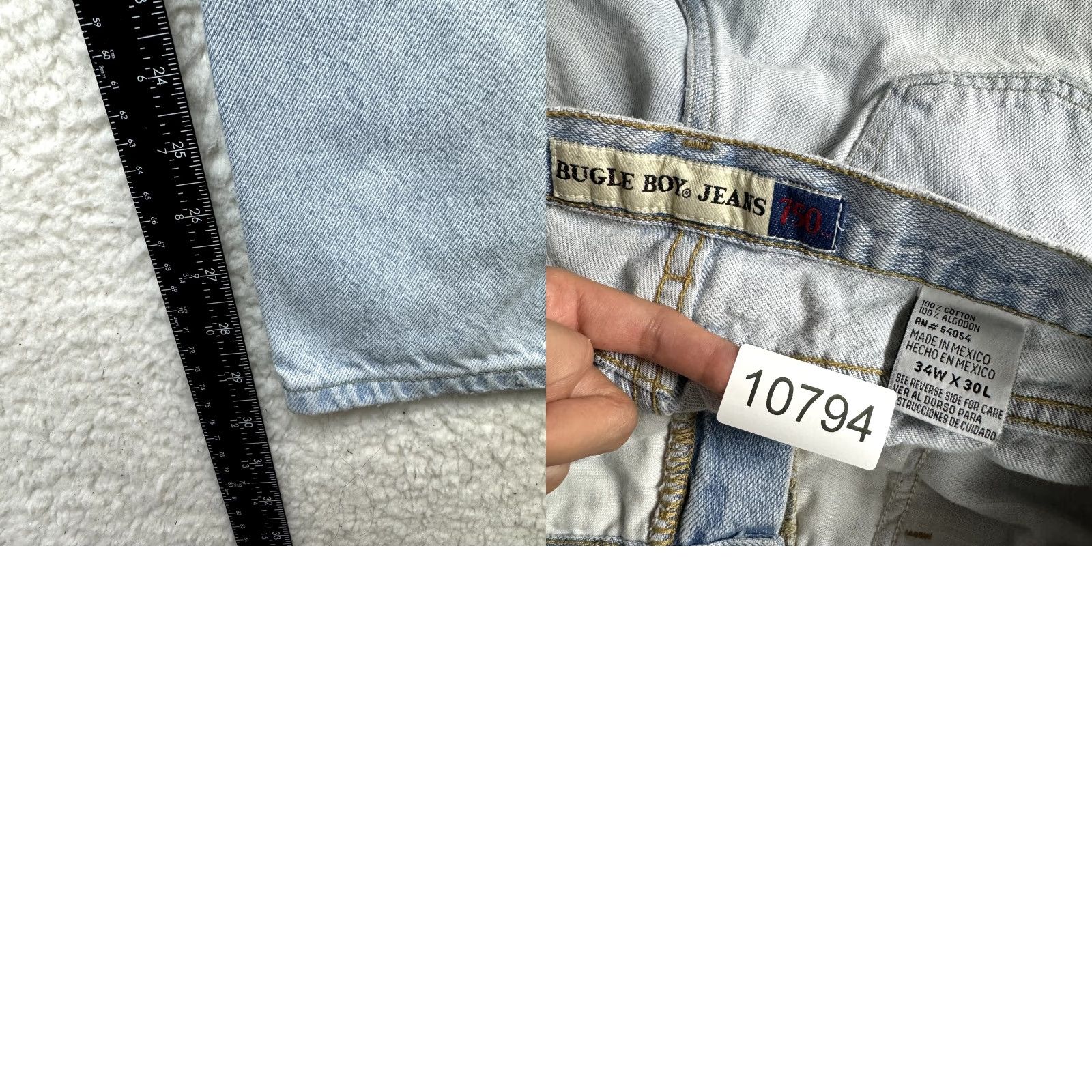 Bugle Boy VINTAGE Bugle Boy Jeans 34X30 Mens Relaxed Straight Leg Light Wash Skater Grunge Size US 34 / EU 50 - 9 Thumbnail
