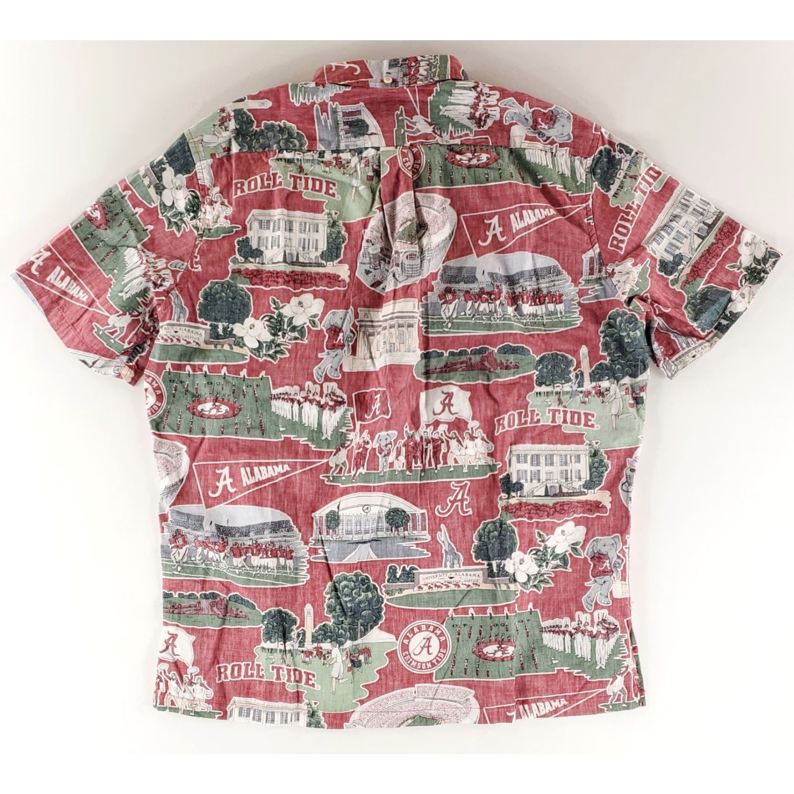Reyn Spooner Reyn Spooner University Alabama Button-Up Shirt Short Sleeve Red Mens M Size US M / EU 48-50 / 2 - 3 Thumbnail