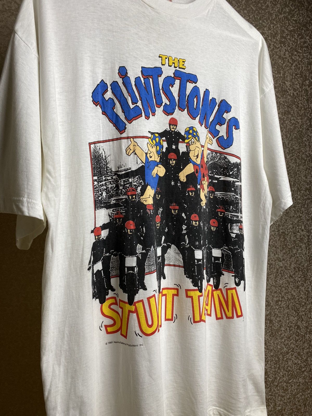 Vintage Vintage 1991 The Flintstones Movie Promo Rare t-shirt Size US XL / EU 56 / 4 - 4 Thumbnail