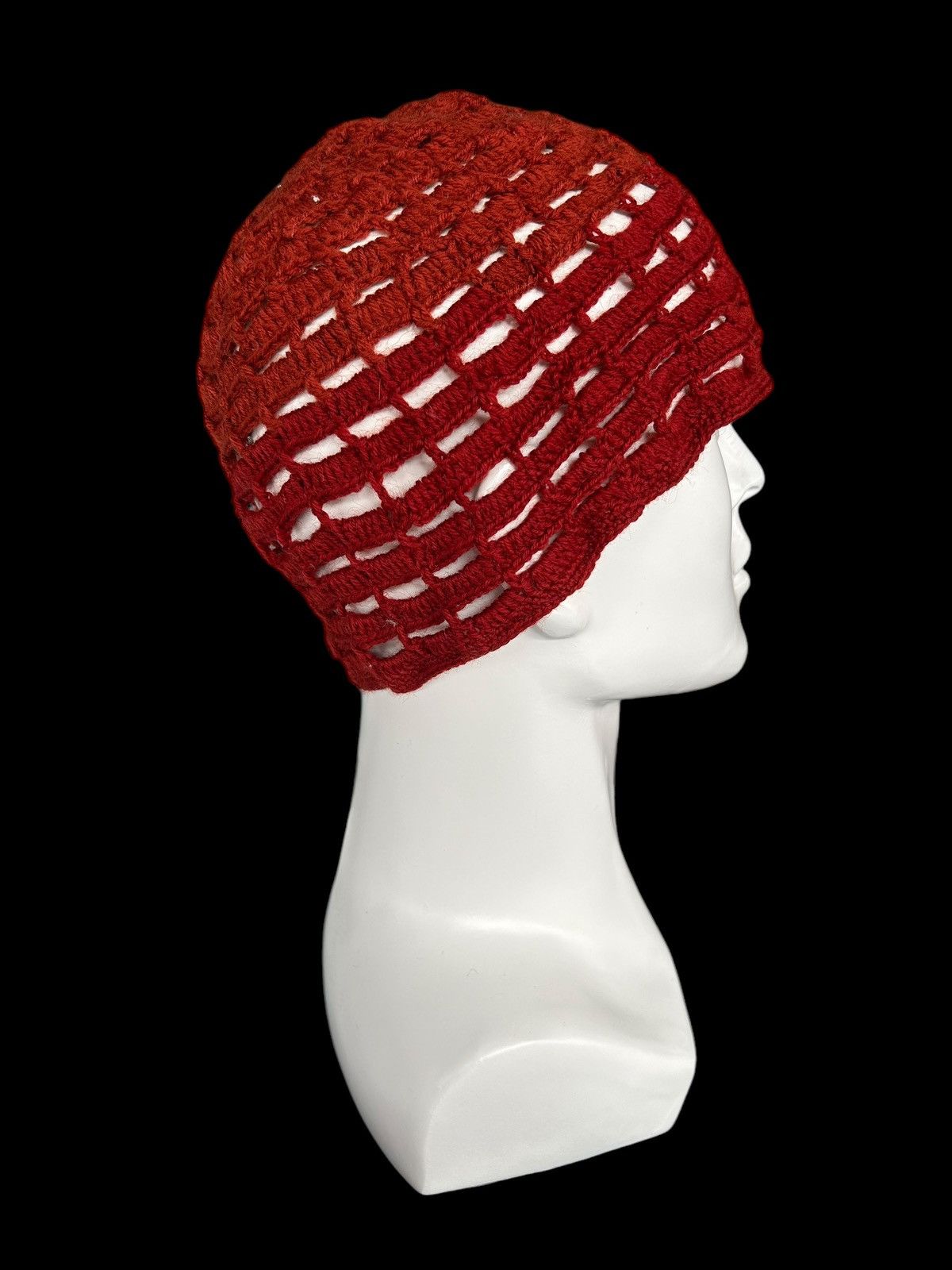 Japanese Brand × Kapital × Vintage Punk Bondage Style Crochet Knitted Handmade Beanie Hats ☠️☠️ Size ONE SIZE - 4 Thumbnail