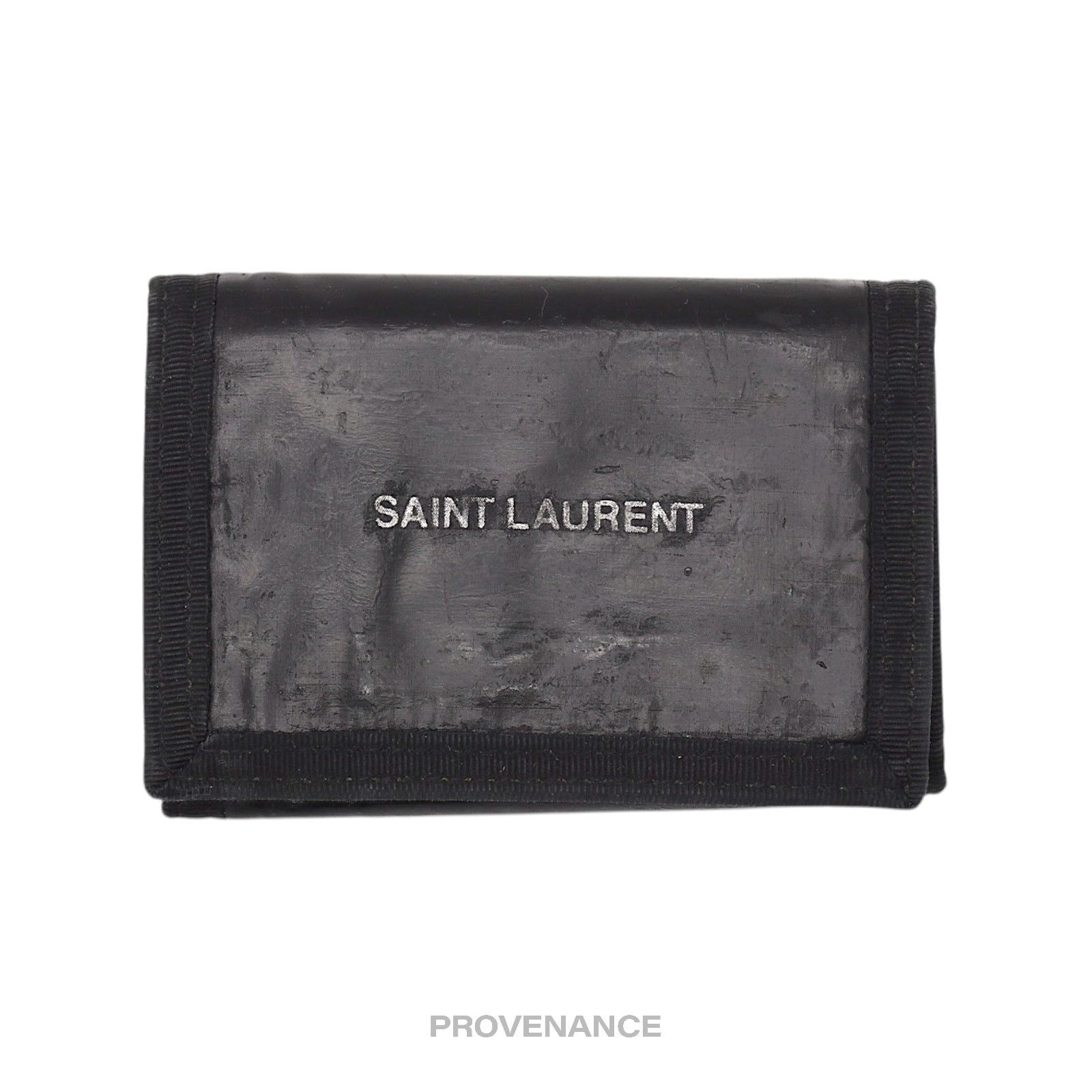Saint Laurent Paris 🔴 Saint Laurent Paris SLP Trifold Wallet - Black Technical Size ONE SIZE - 1 Thumbnail