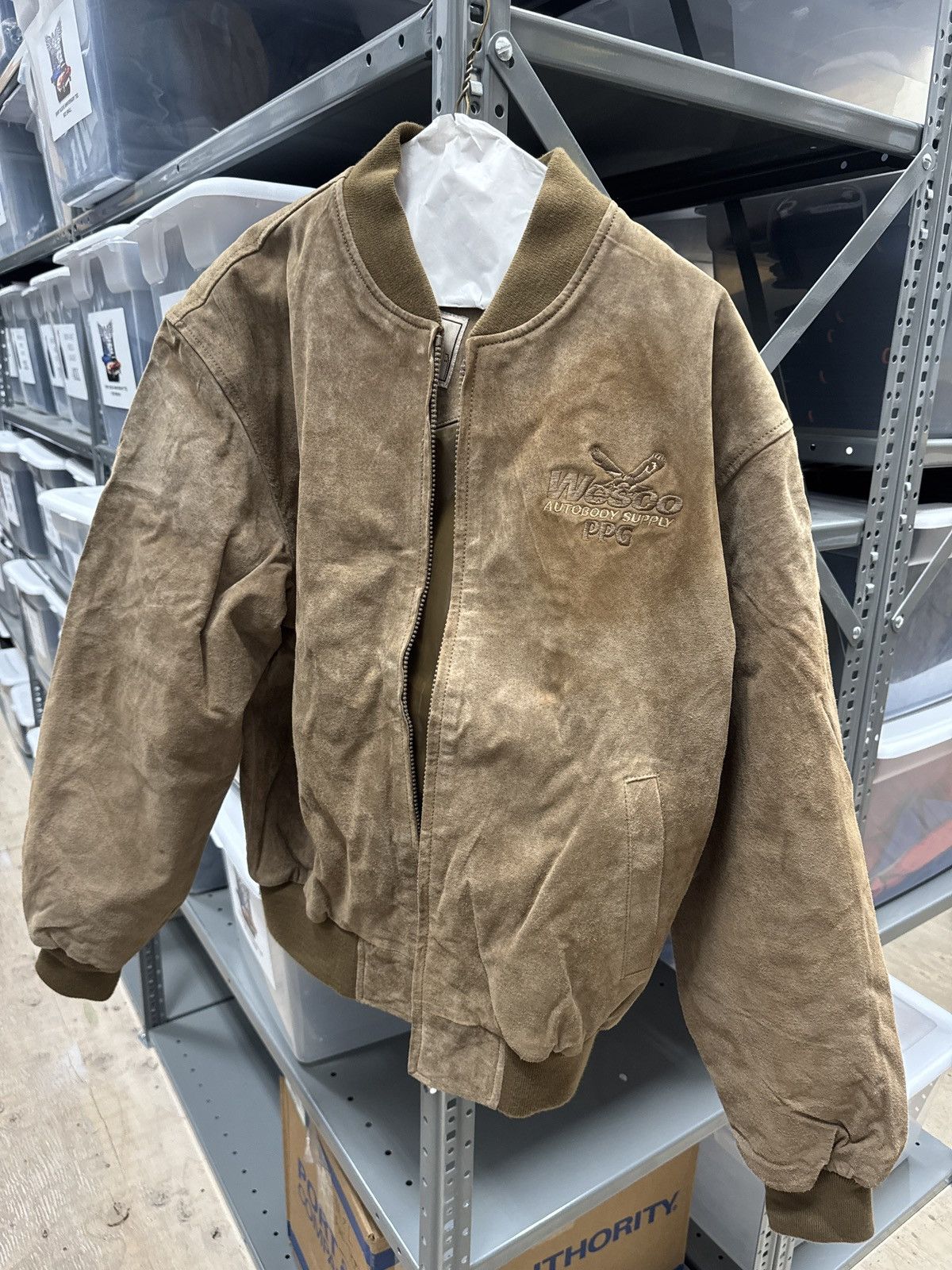 WESCO Rare Vintage WESCO Auto Supply Suede Jacket • RARE Size US S / EU 44-46 / 1 - 2 Thumbnail