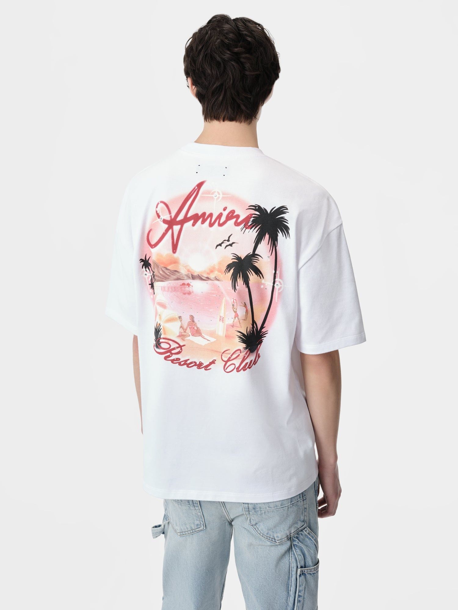 Amiri o1s1wg110525 Paradise Airbrush T-Shirt in White Size US S / EU 44-46 / 1 - 4 Thumbnail