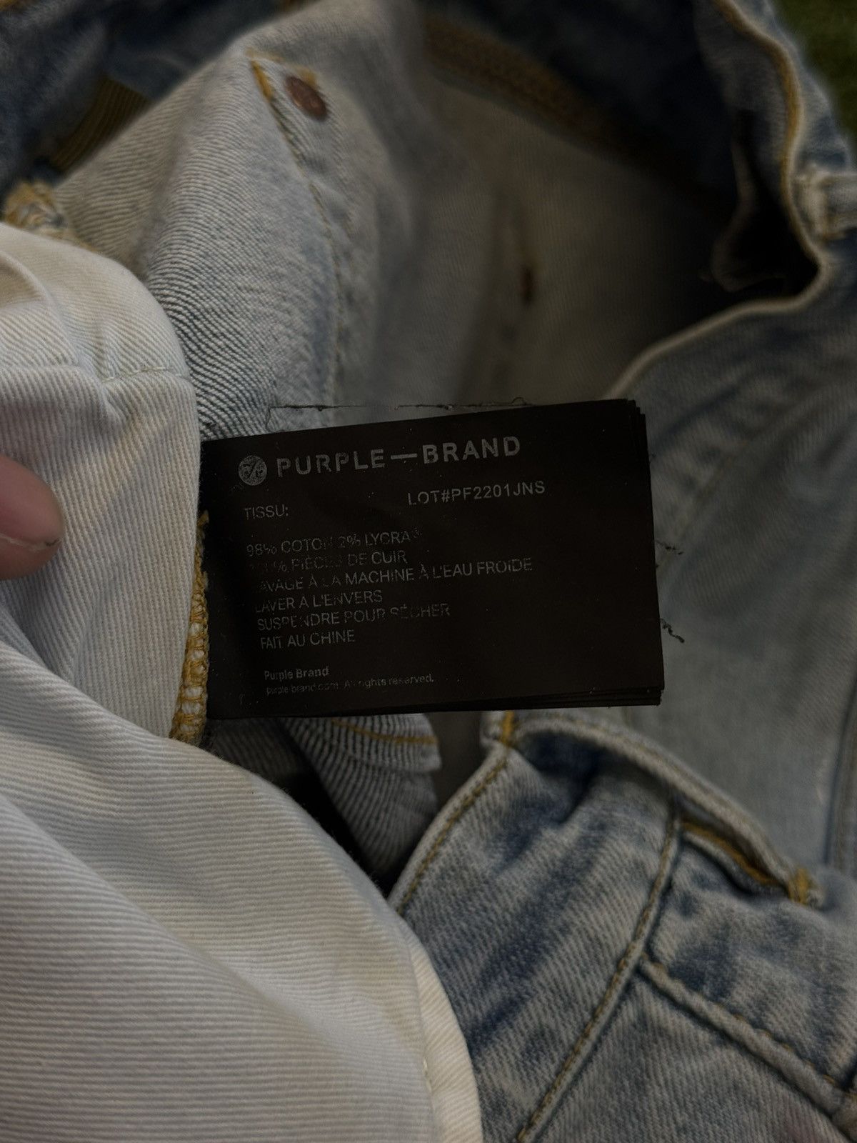 Purple Purple Denim Jeans Size 33 Messy Look 🧼 Size US 33 - 10 Thumbnail