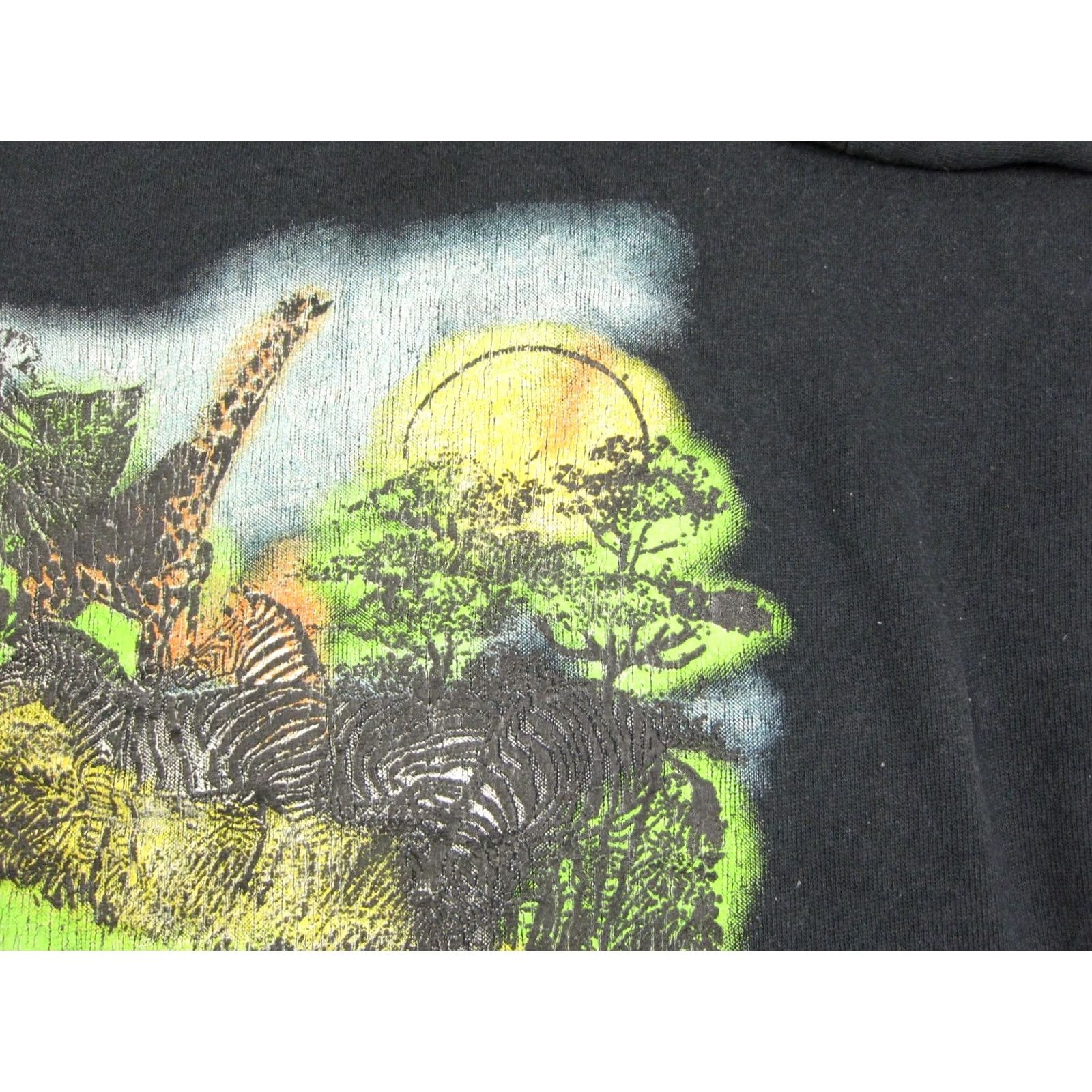 Vintage VINTAGE Safari Wildlife Mens Shirt Medium Black Zebra Tiger Giraffe Graphic 90s Size US M / EU 48-50 / 2 - 4 Thumbnail