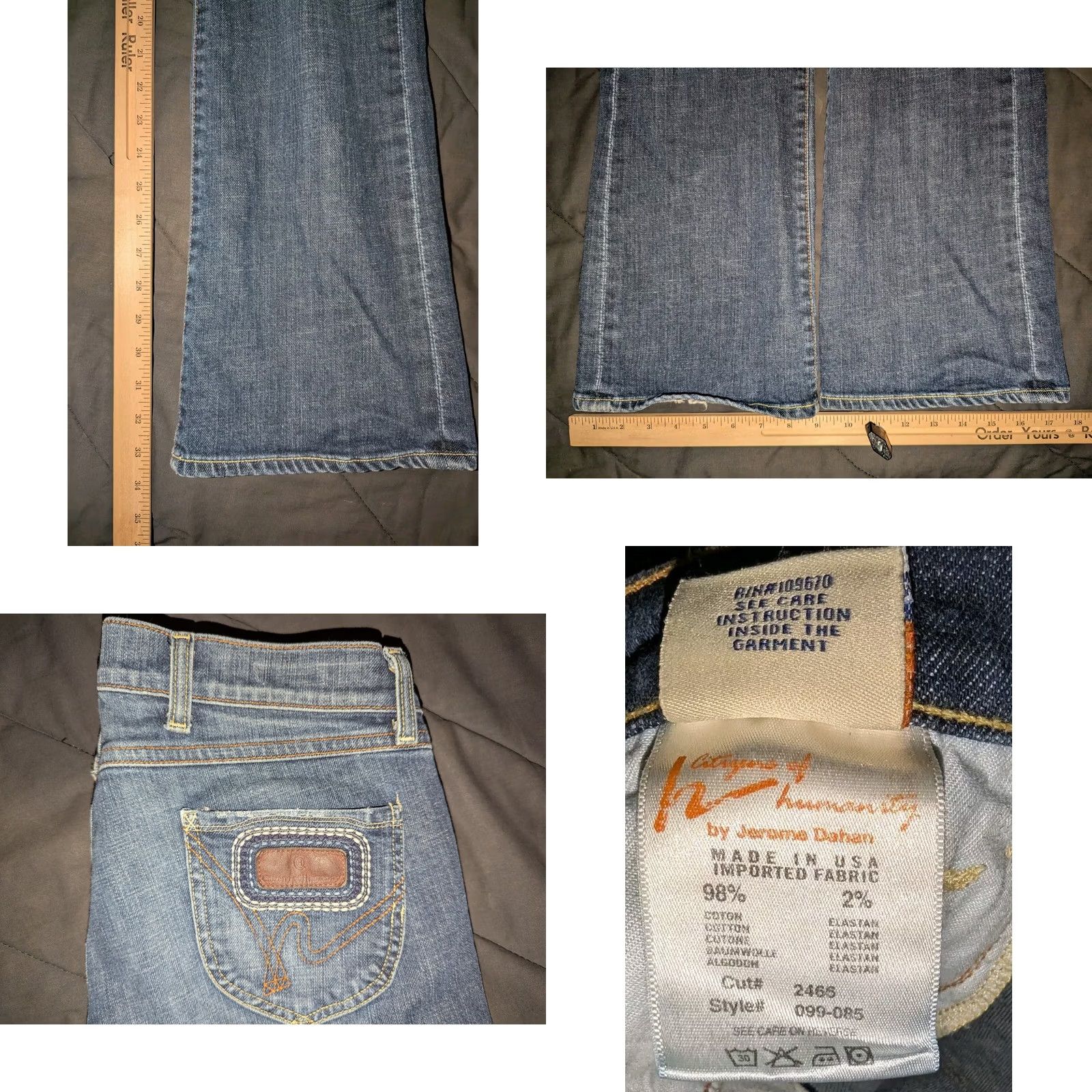 Citizens Of Humanity Citizens of Humanity Jerome Dahan Jeans Flared Women 30 Blue Denim 33.5in USA Style 001-099 Size 30" / US 8 / IT 44 - 9 Thumbnail
