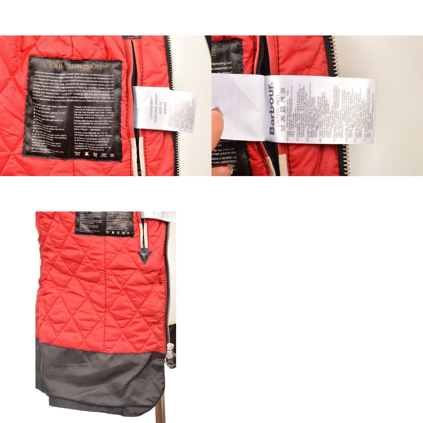 Barbour Barbour Compass Wax Jacket LWX0431BK71 Size UK 12 Women Black Rain Coat DDP Size XL / US 12-14 / IT 48-50 - 8 Thumbnail