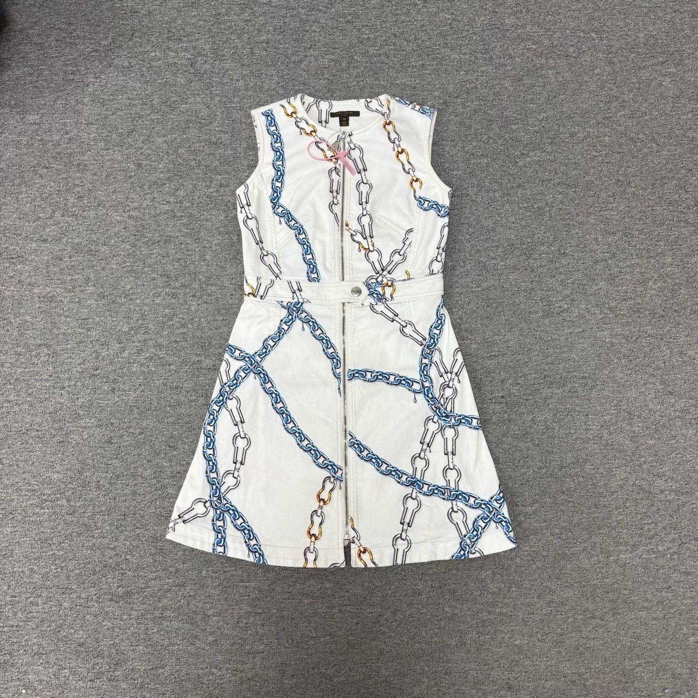 Louis Vuitton Louis Vuitton Chain Print Denim Dress Size XS / US 0-2 / IT 36-38 - 1 Thumbnail