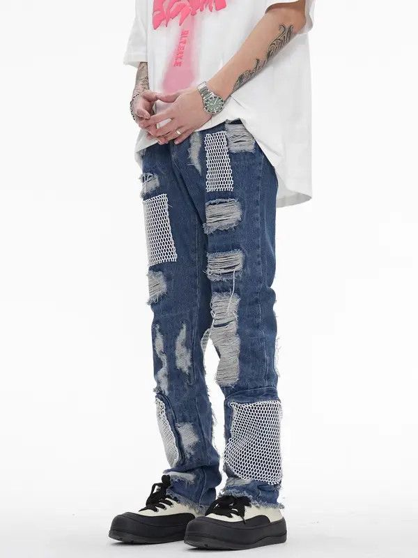 VIBE Retro Street Hip Hop Ripped Denim Jeans Size US 30 / EU 46 - 5 Thumbnail