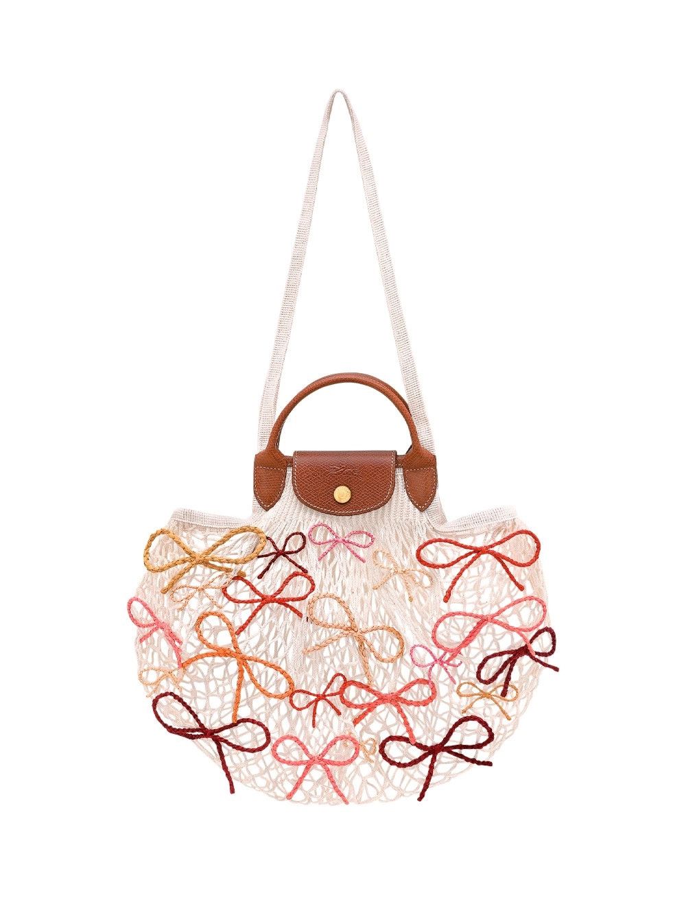 `Le Pliage Filet Raphia` Large Mesh Bag