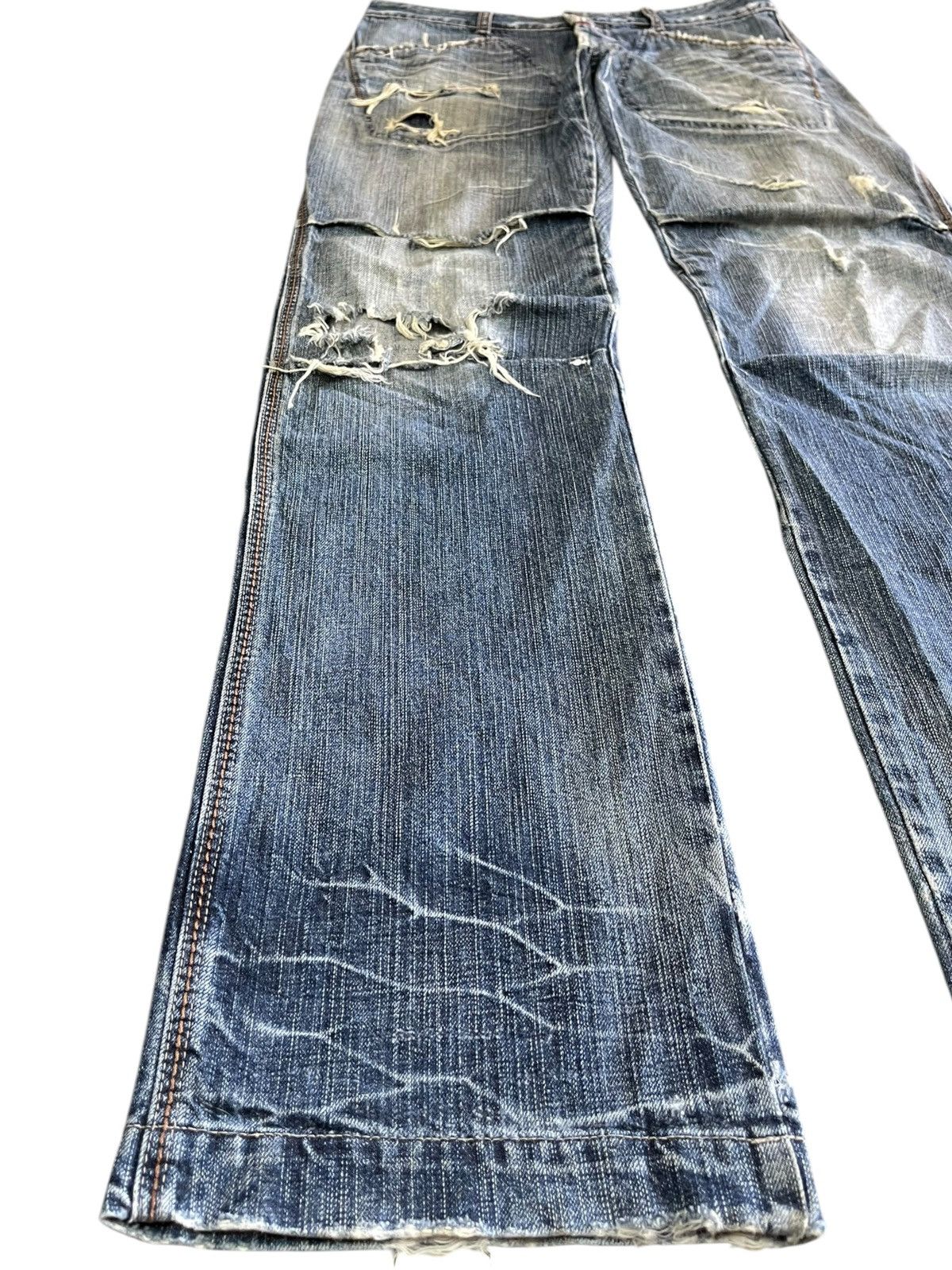 14th Addiction Vintage Le Jean Martihe Francois Girbaud Flare Denim Size US 32 / EU 48 - 3 Thumbnail
