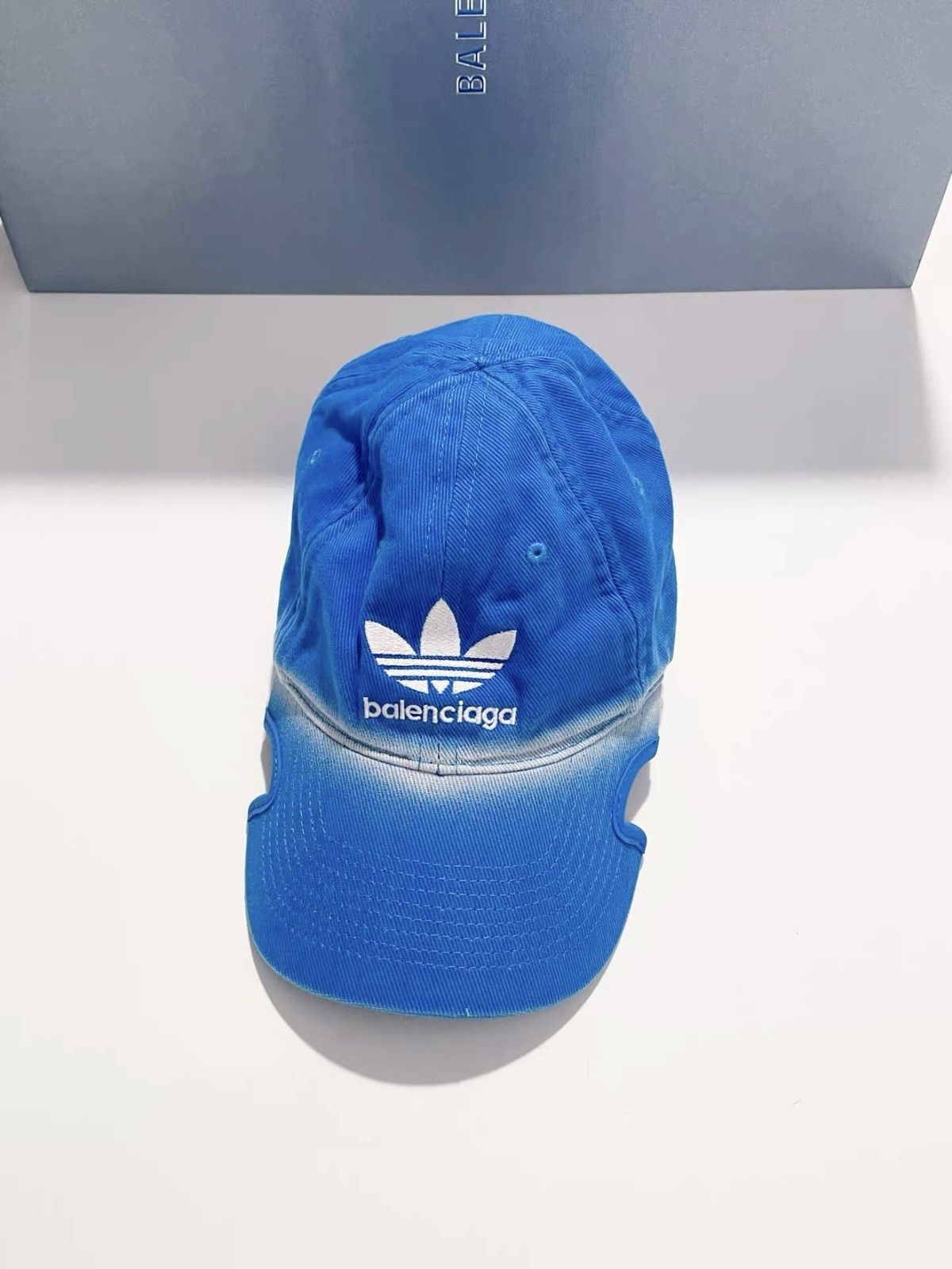Faded blue cap
