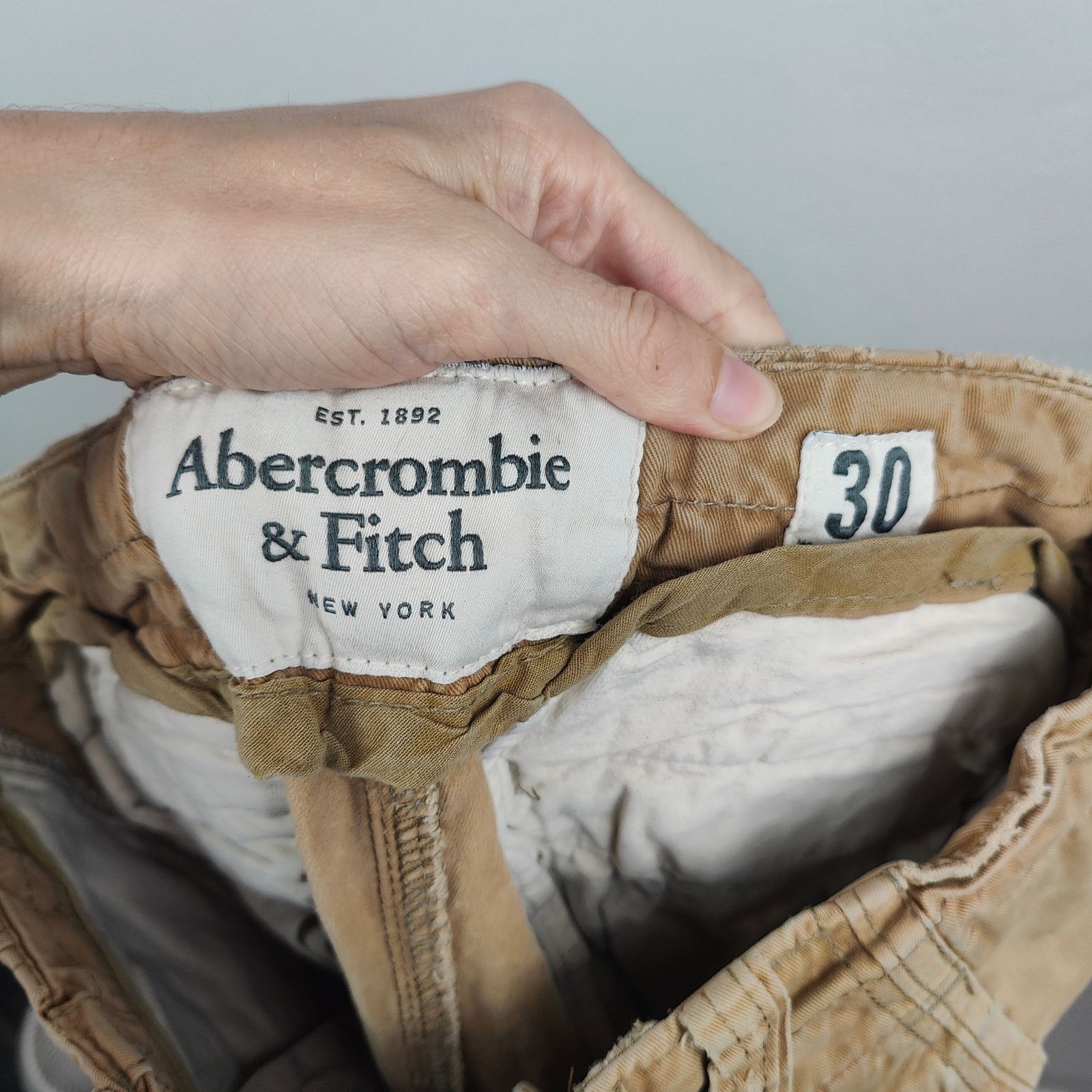 Abercrombie & Fitch Vintage Abercrombie & Fitch Shorts Mens 30 Khaki Tan Y2K Size US 30 / EU 46 - 8 Thumbnail
