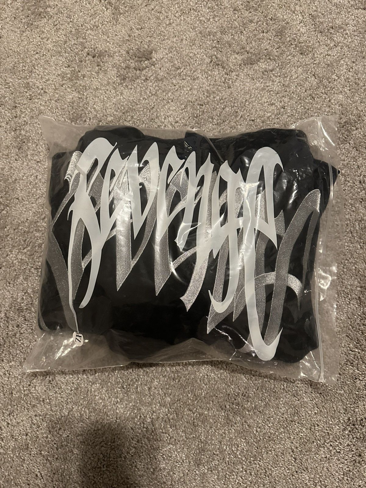 Revenge Black French Terry Silver Embroidered Revenge Hoodie Size US XL / EU 56 / 4 - 2 Thumbnail