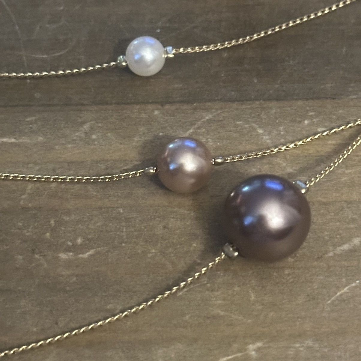 Other Layered floating pearl chain necklace Size ONE SIZE - 3 Thumbnail