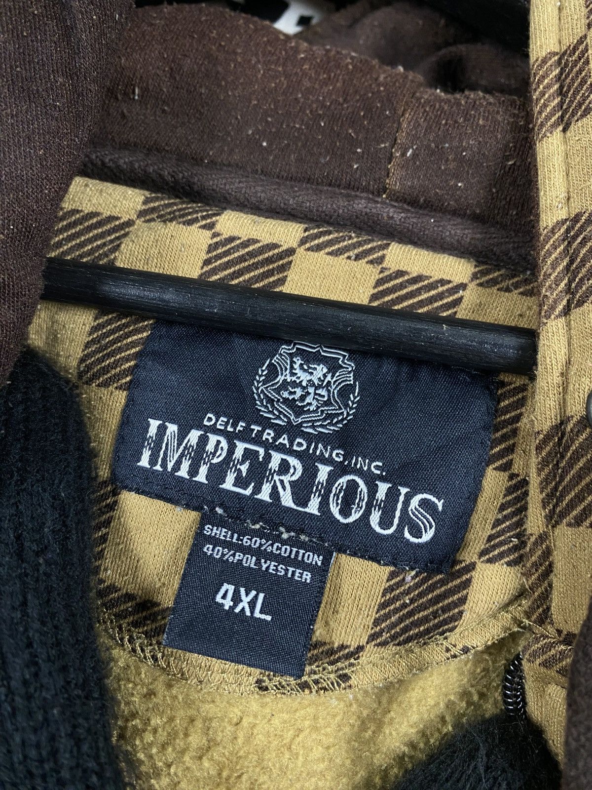 Imperious Imperious Checkered Zip Hoodie | Brown & Tan Pattern Size US XXL / EU 58 / 5 - 8 Thumbnail