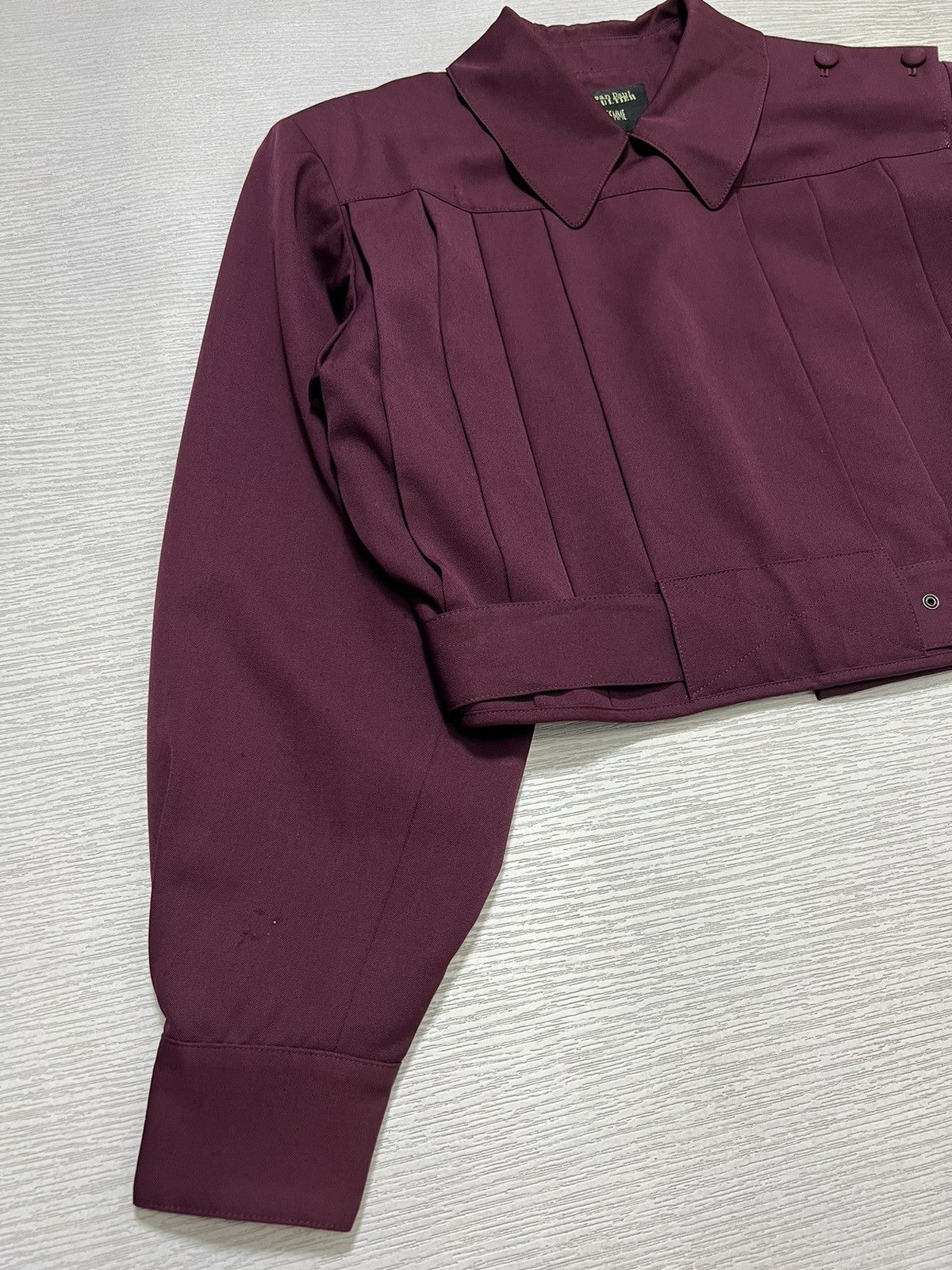 Jean Paul Gaultier 90s Jean Paul Gaultier - Military Belted Cropped Jacket Size S / US 4 / IT 40 - 7 Thumbnail