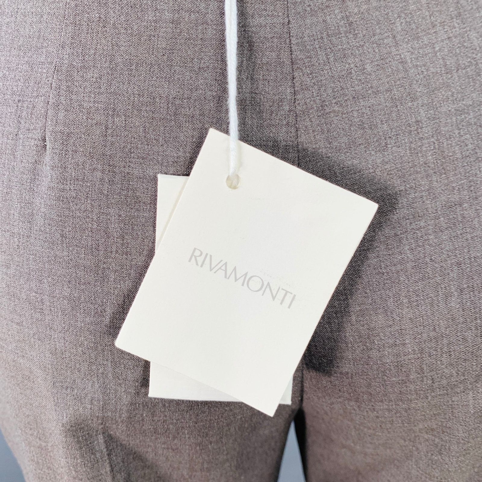 Other Size 4 Brown Virgin Wool Silk Narrow Leg Dress Pants Size 27" / US 4 / IT 40 - 3 Thumbnail