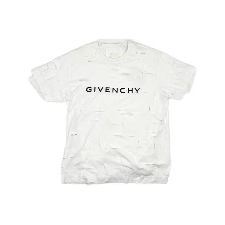 Givenchy Givenchy Givenchy Logo Distressed Short Sleeve TShirt -250 Size US XL / EU 56 / 4 - 2 Thumbnail