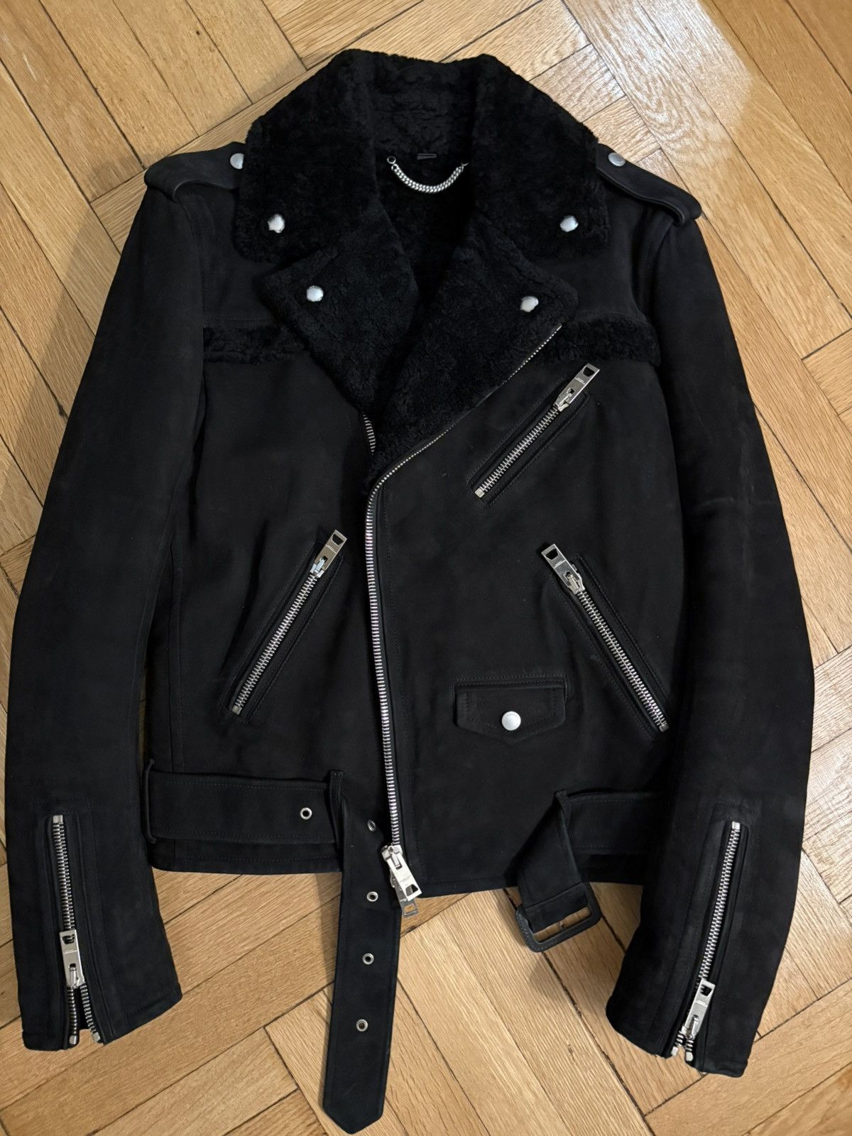 Burberry Prorsum Burberry Prorsum Shearling Biker Size US M / EU 48-50 / 2 - 10 Thumbnail