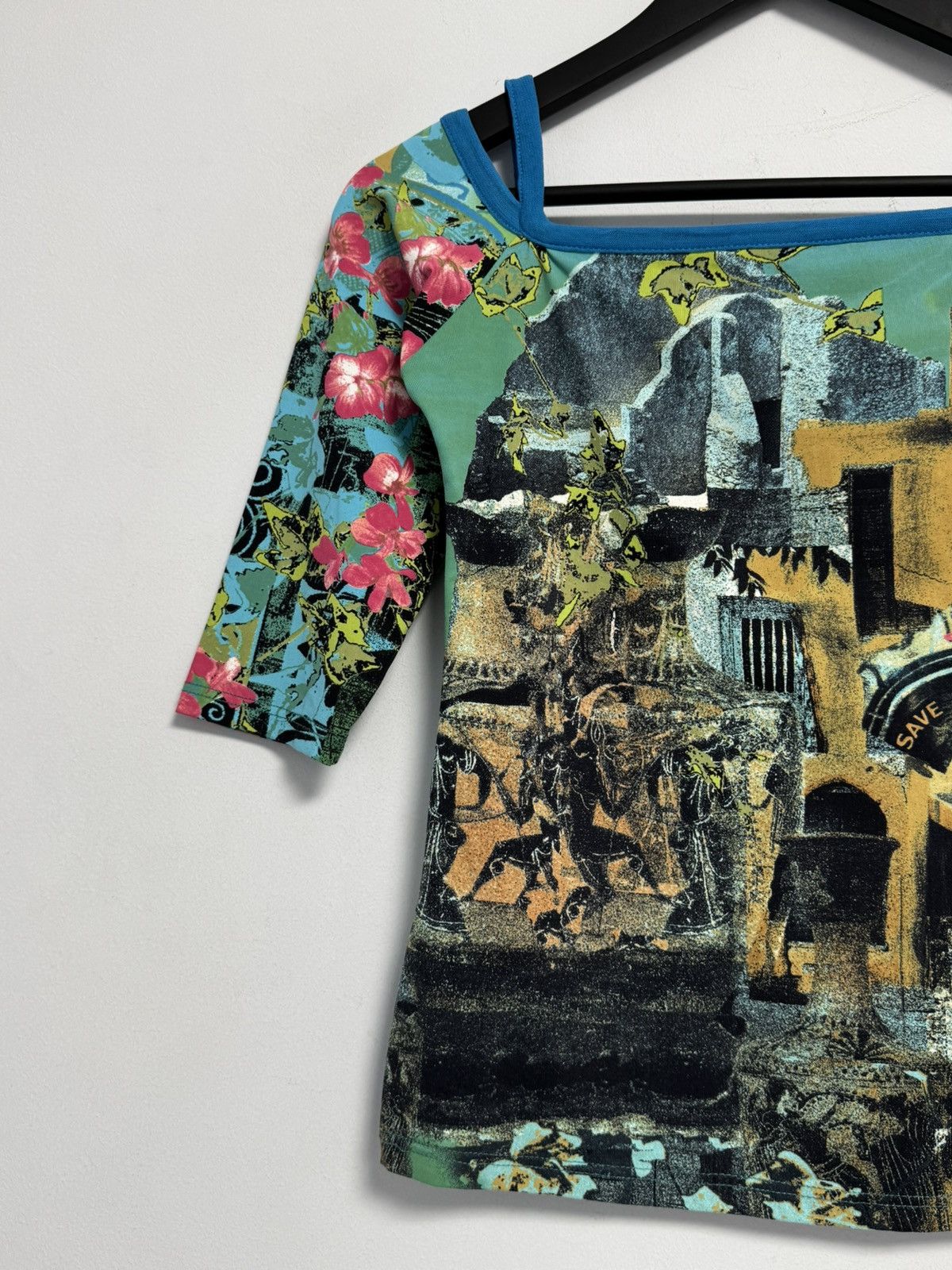 Other Save The Queen 90's Tops Fishbones Abstract Print Poliammide Size M / US 6-8 / IT 42-44 - 3 Thumbnail
