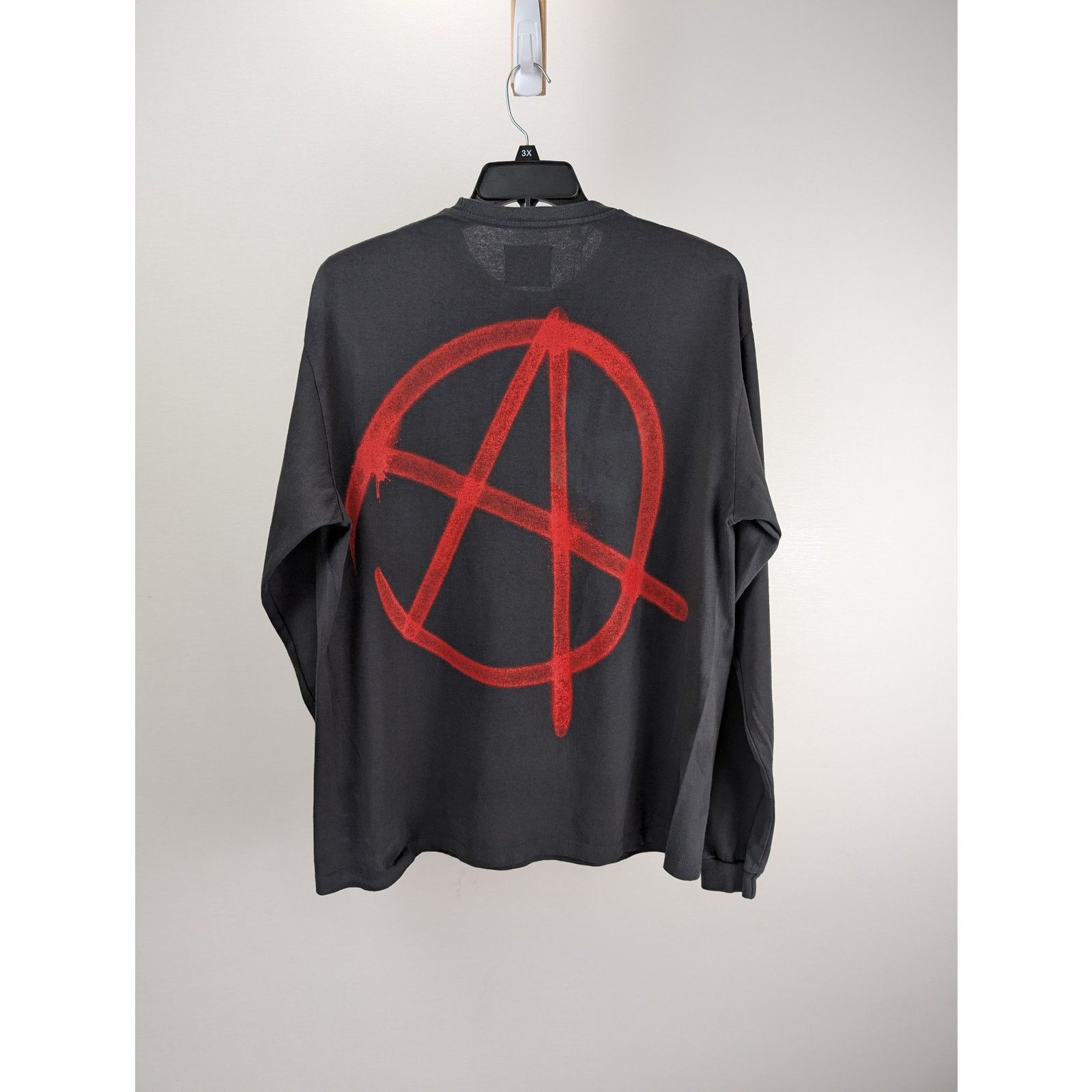 Gallery Dept. o1rshd1 Q:5 / Anarchy Long Sleeve Tee T-Shirt in Black Size US XXL / EU 58 / 5 - 12 Thumbnail
