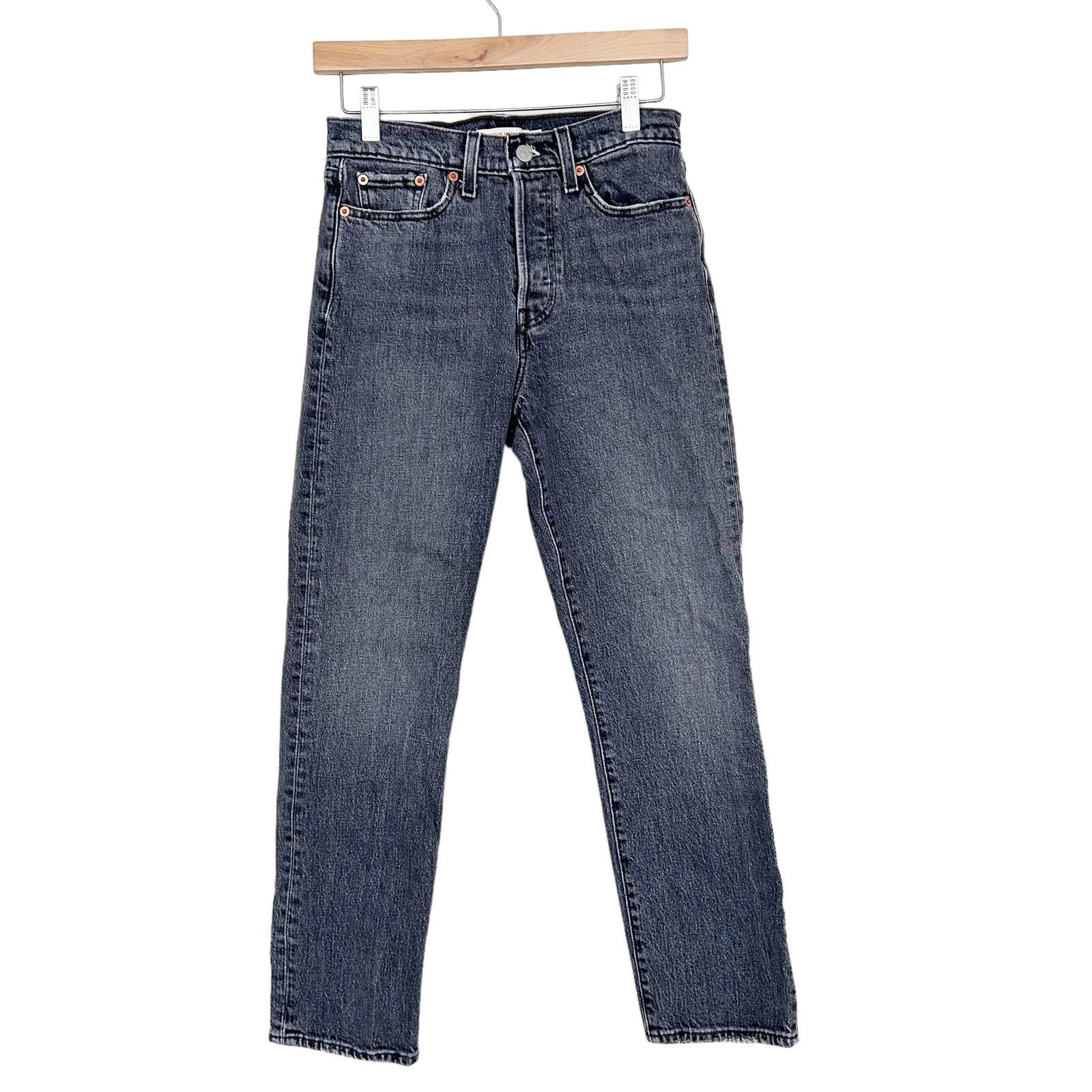 Levi's Levi's Premium Black Wedgie Straight Jeans Sz 26 Size 26" / US 2 / IT 38 - 1 Thumbnail