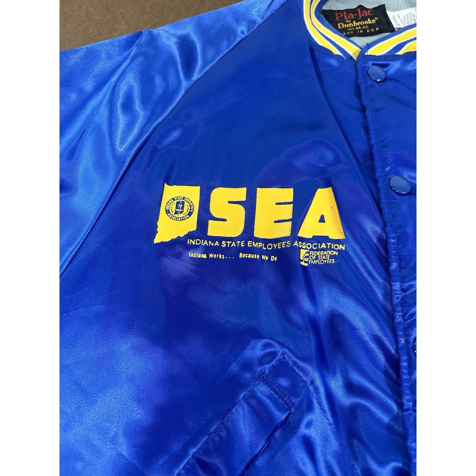 Other Vintage Indiana State Employees Association Satin Bomber Jac Size US M / EU 48-50 / 2 - 4 Thumbnail
