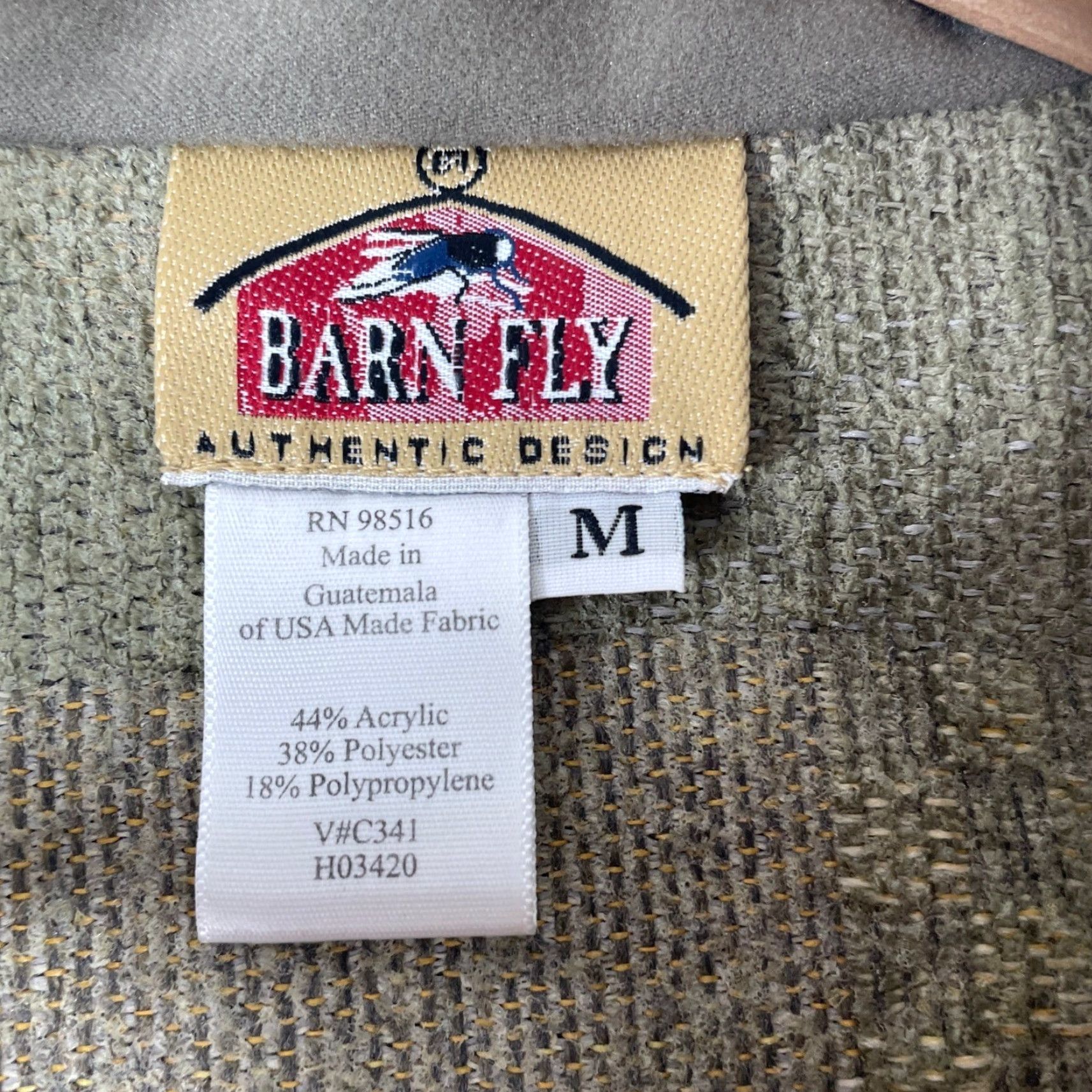 Vintage VINTAGE Barn Fly Tapestry Jacket Womens M Green Patchwork Leaf Print Boho Western Size M / US 6-8 / IT 42-44 - 3 Thumbnail