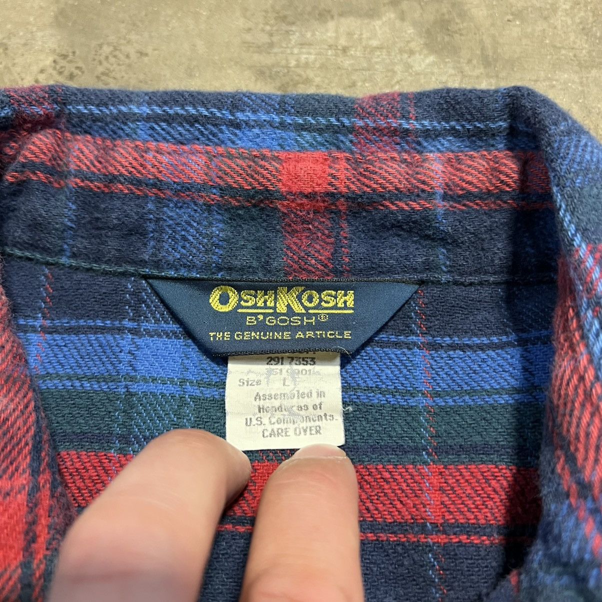 Oshkosh × Vintage Vintage OshKosh BGosh Plaid Flannel Button Up Shirt Western Size US L / EU 52-54 / 3 - 7 Thumbnail
