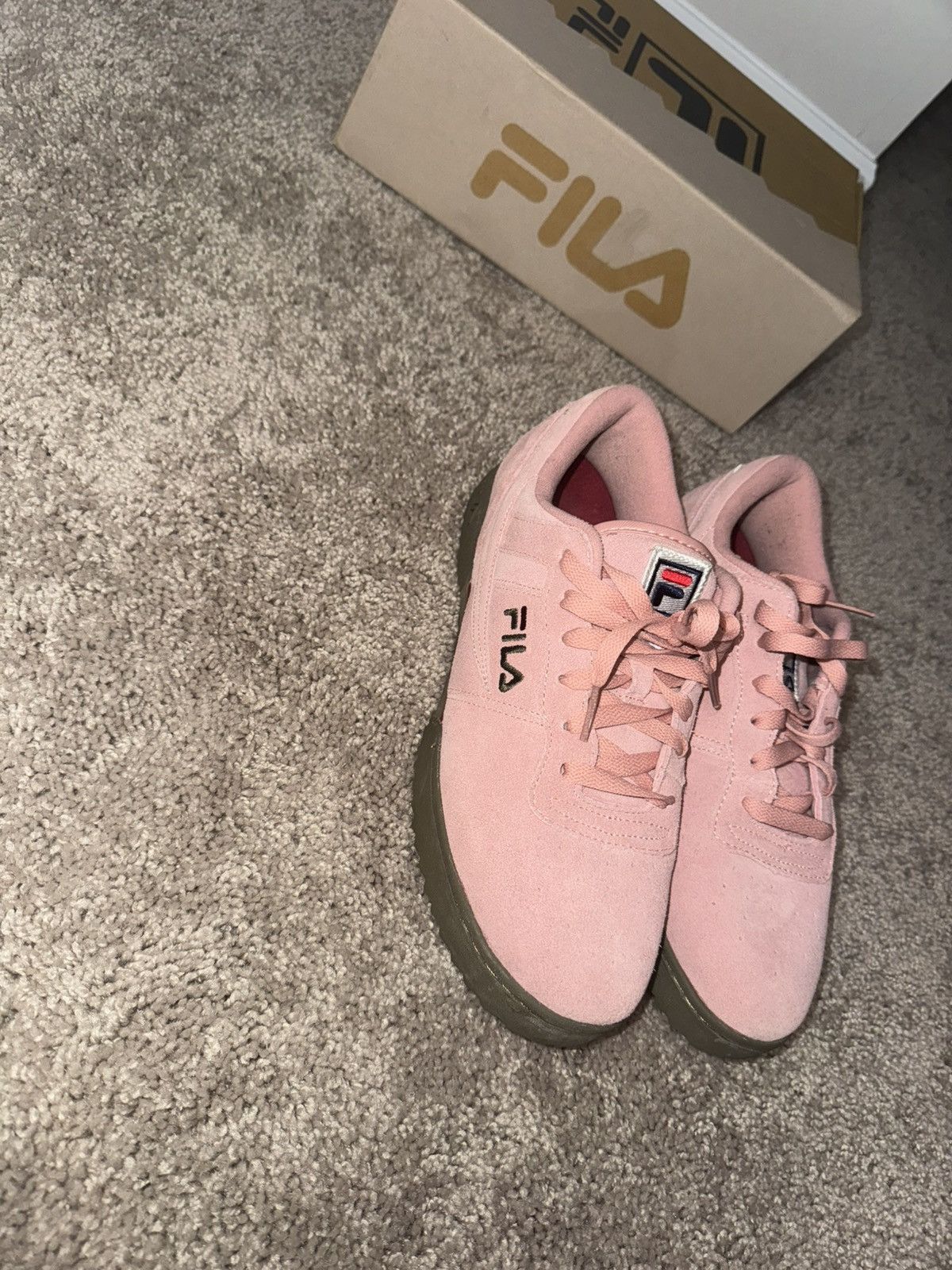 Fila Fila Light Pink Suede Grailed