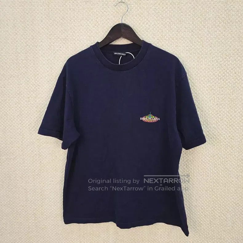 Balenciaga Balenciaga Dark Blue Short Sleeve T-Shirt, Size S Size US S / EU 44-46 / 1 - 1 Thumbnail