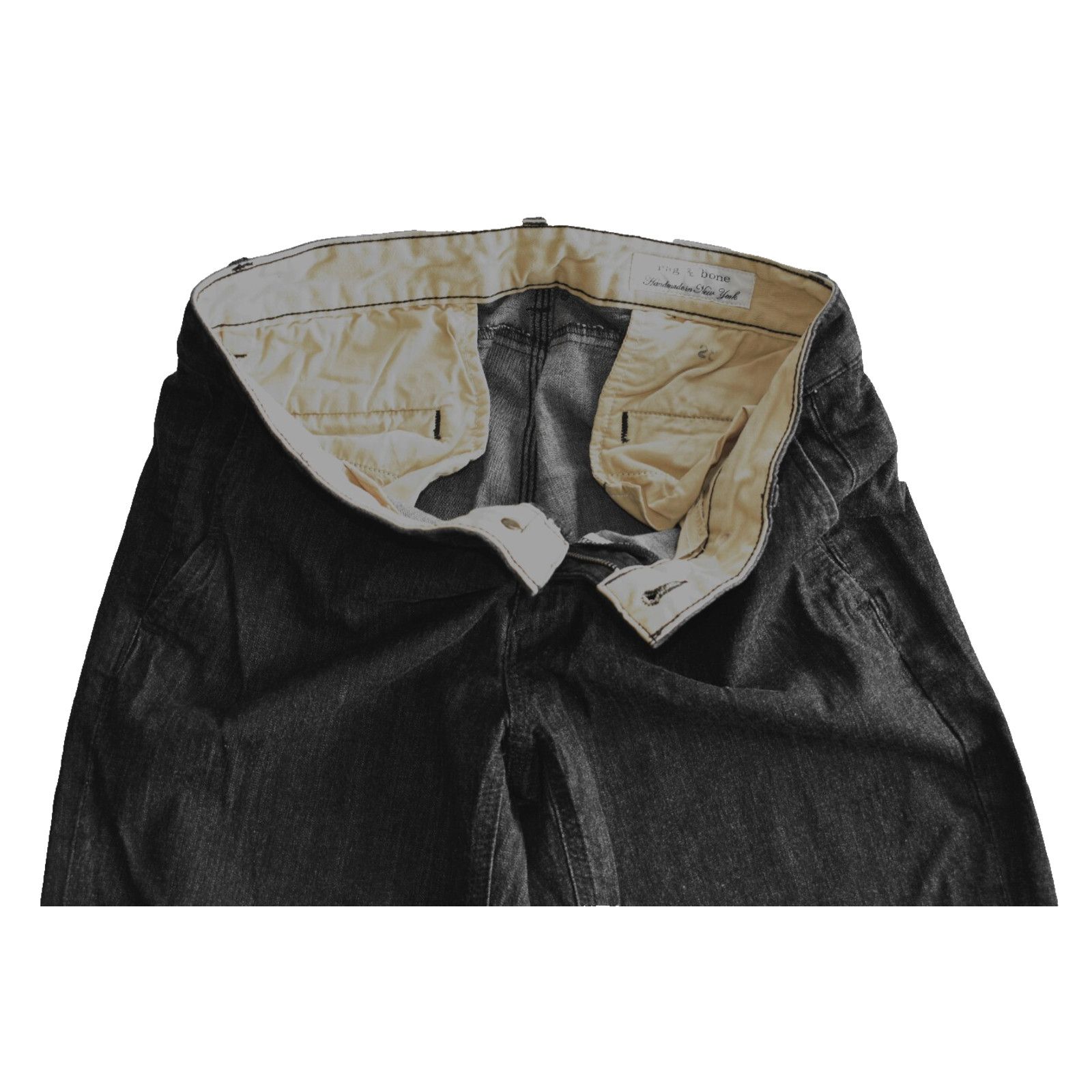Rag & Bone RAG & BONE Handmade NY Charcoal Stretch Cotton Flare Pant 28 Size 28" / US 6 / IT 42 - 4 Thumbnail