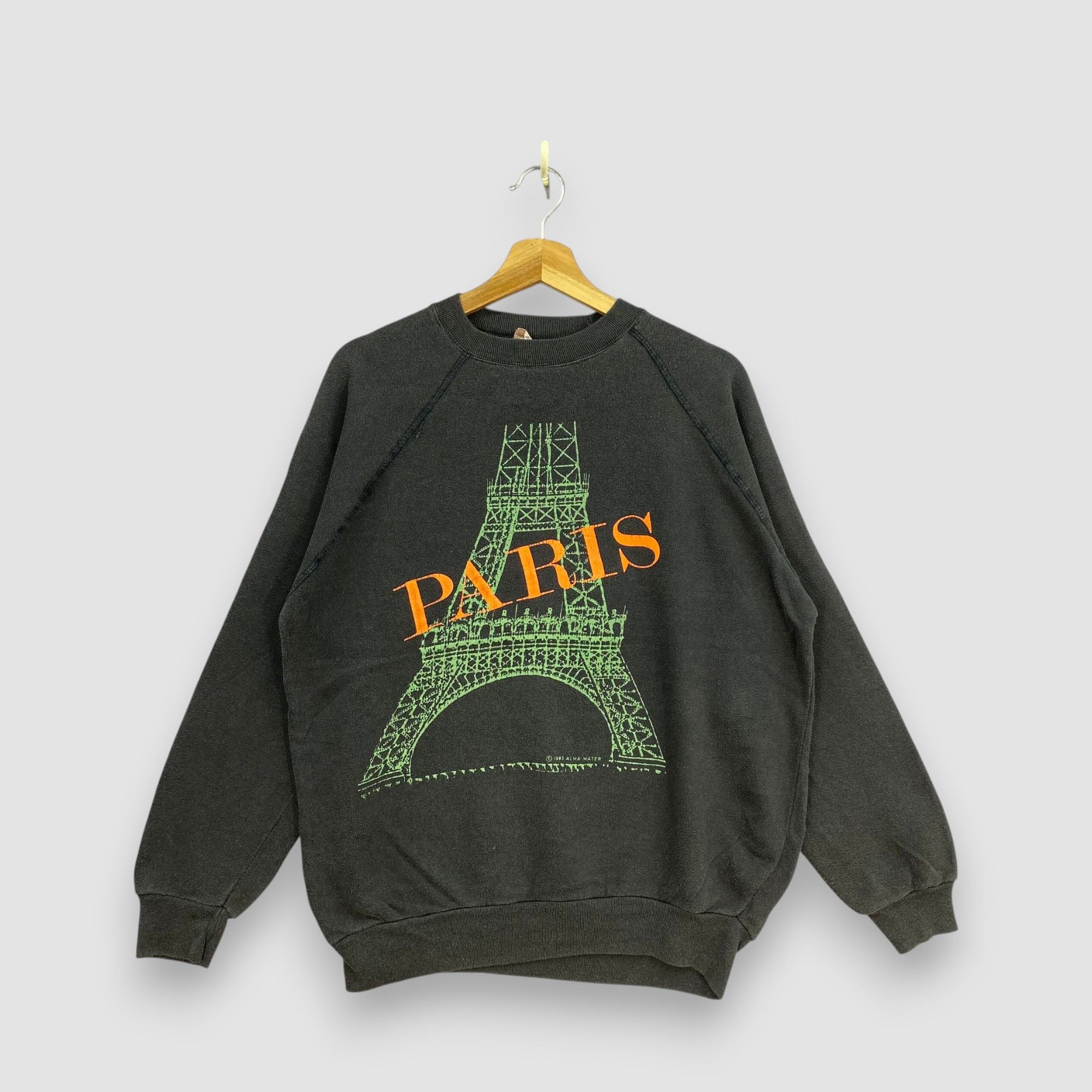 Vintage Vintage 80s Paris Eiffel Tower Sweatshirt Alma Mater Size US L / EU 52-54 / 3 - 1 Thumbnail