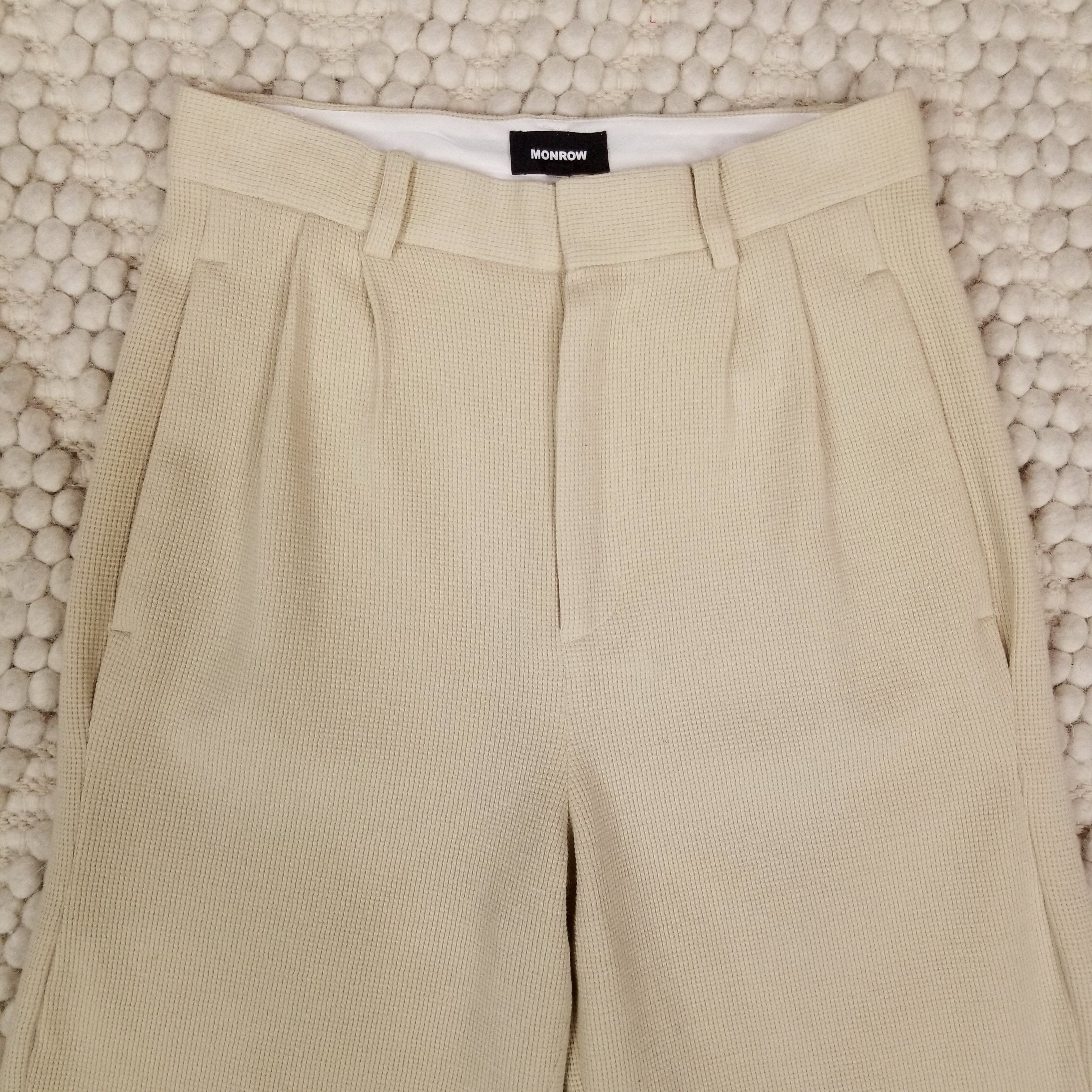MONROW Bonded Thermal Pleated Pants Size 27" / US 4 / IT 40 - 2 Thumbnail