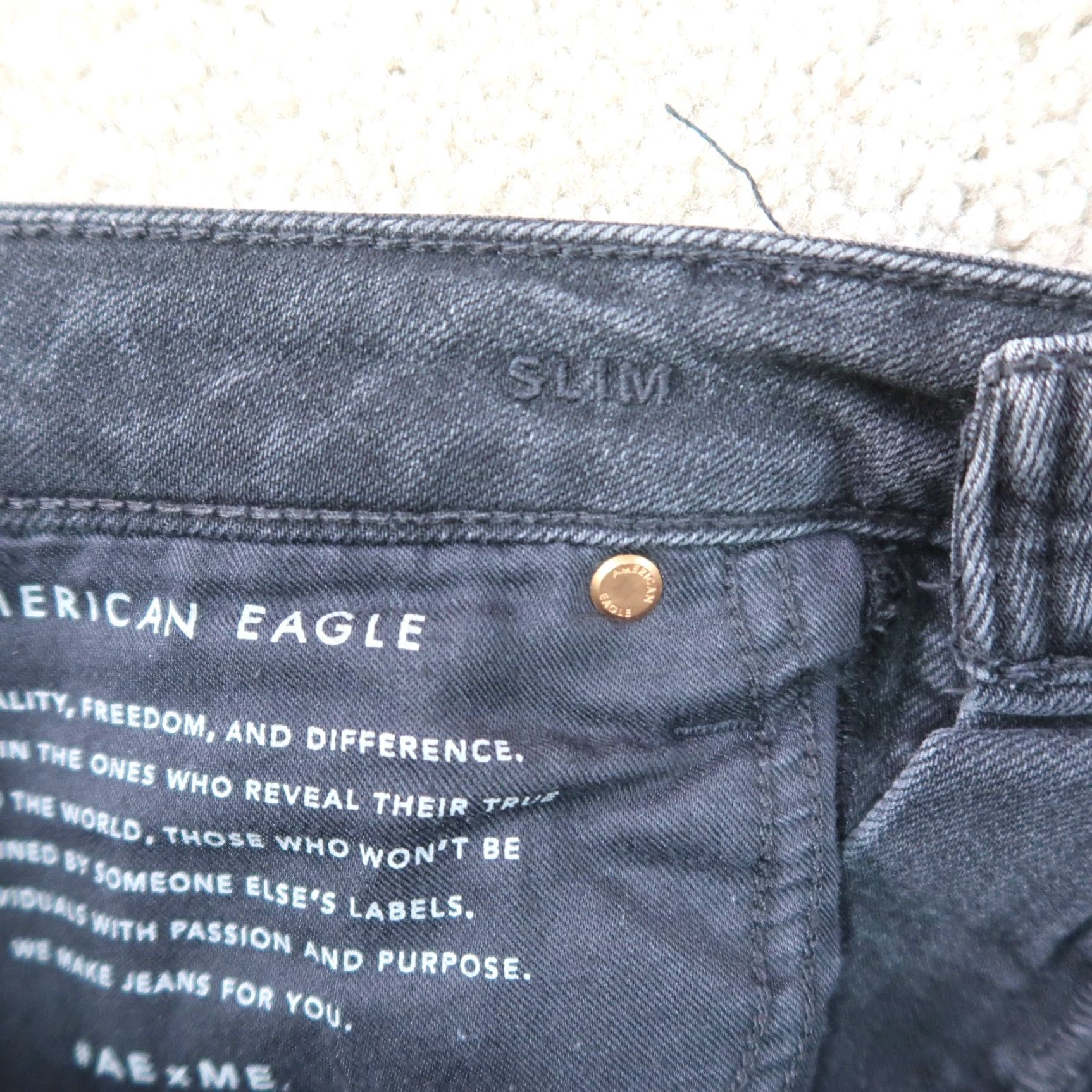 American Eagle Outfitters American Eagle Outfitters Jeans Slim Straight 32x34 Black Denim Mens Size US 32 / EU 48 - 4 Thumbnail