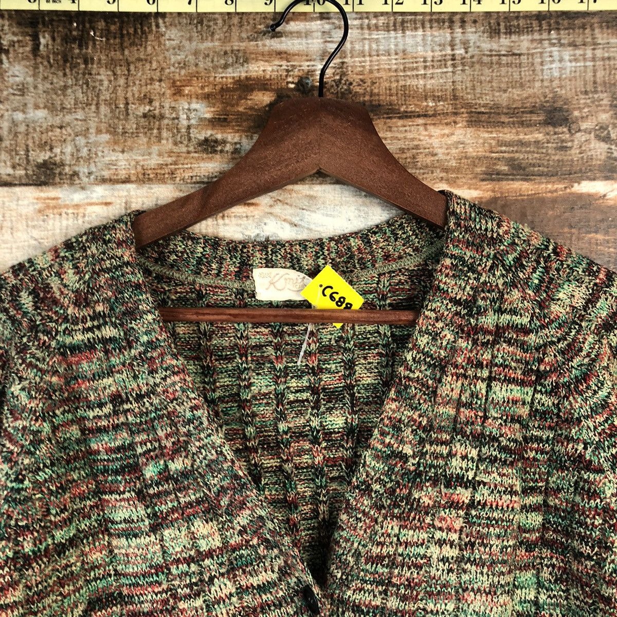 Other DL Knit japan vintage Green Cardigan Knitwear #C688 Size M / US 6-8 / IT 42-44 - 4 Thumbnail