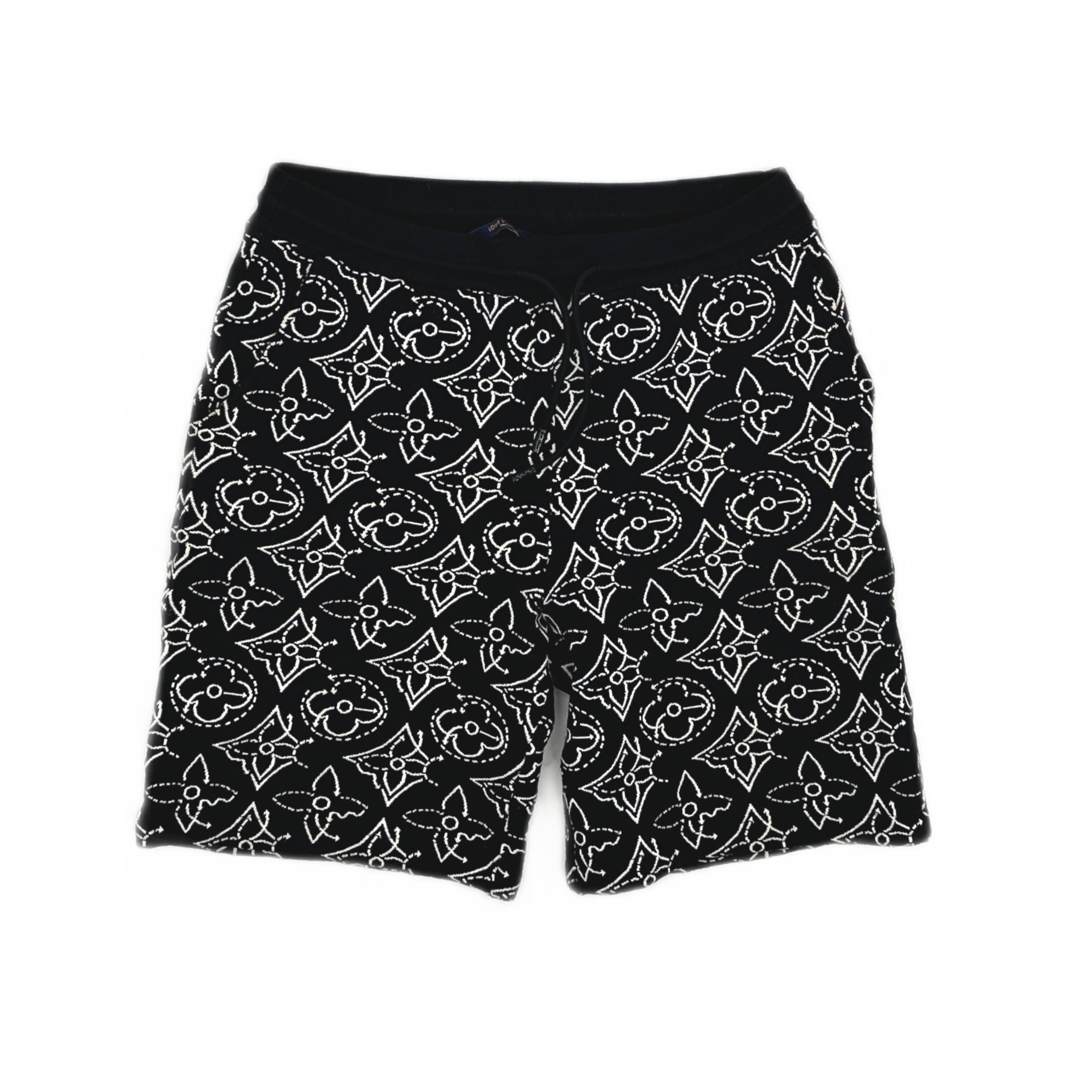 Louis Vuitton Louis Vuitton Monogram Print Elastic Shorts L Size US 34 / EU 50 - 1 Thumbnail