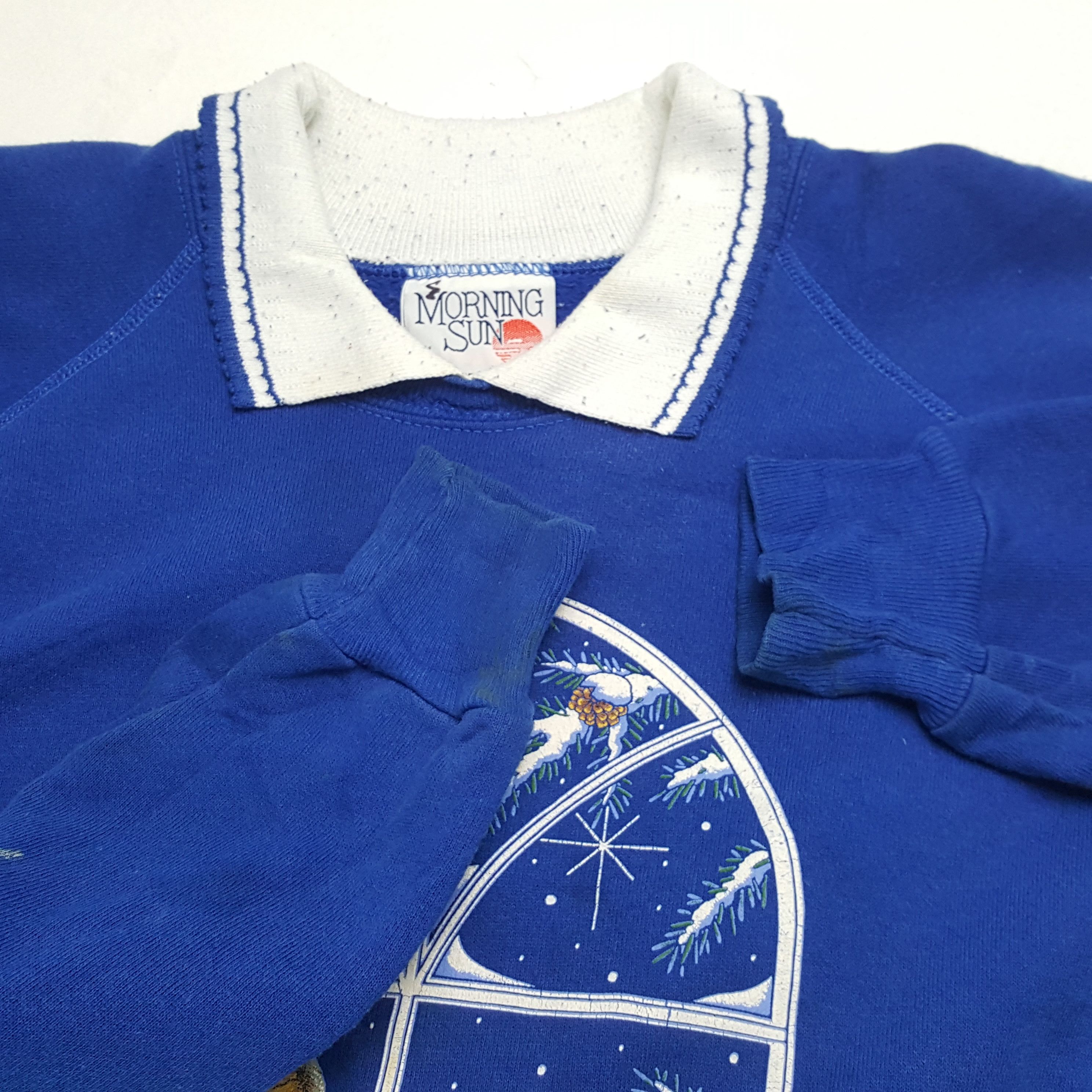 Vintage MORNING SUN Casual Style Vintage Collar Sweatshirt Size US L / EU 52-54 / 3 - 8 Thumbnail