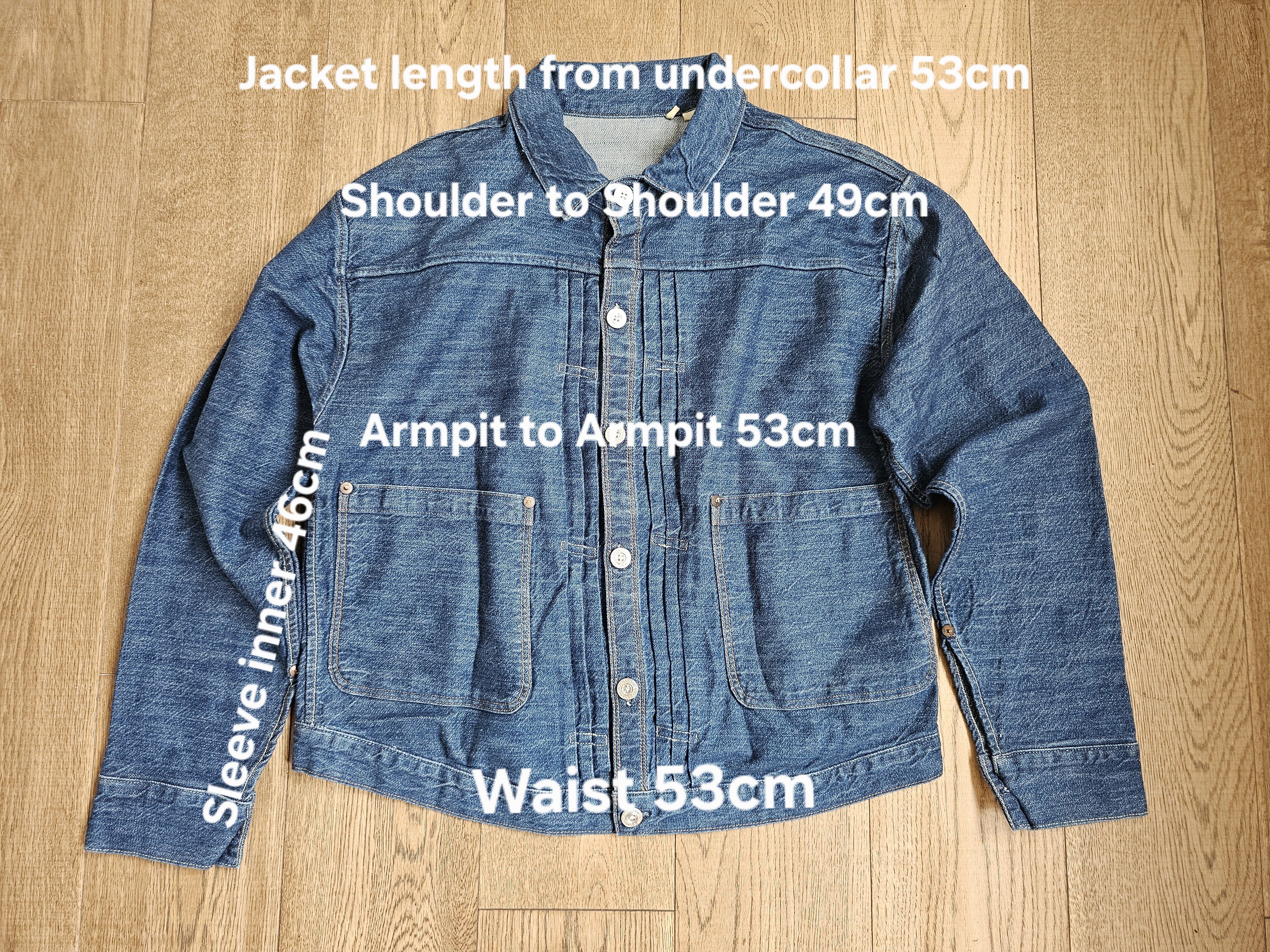 Levi's Vintage Clothing LVC 1880 Pleated Denim Jacket 1879 1920 1936 501XX 506XX Size US M / EU 48-50 / 2 - 9 Thumbnail