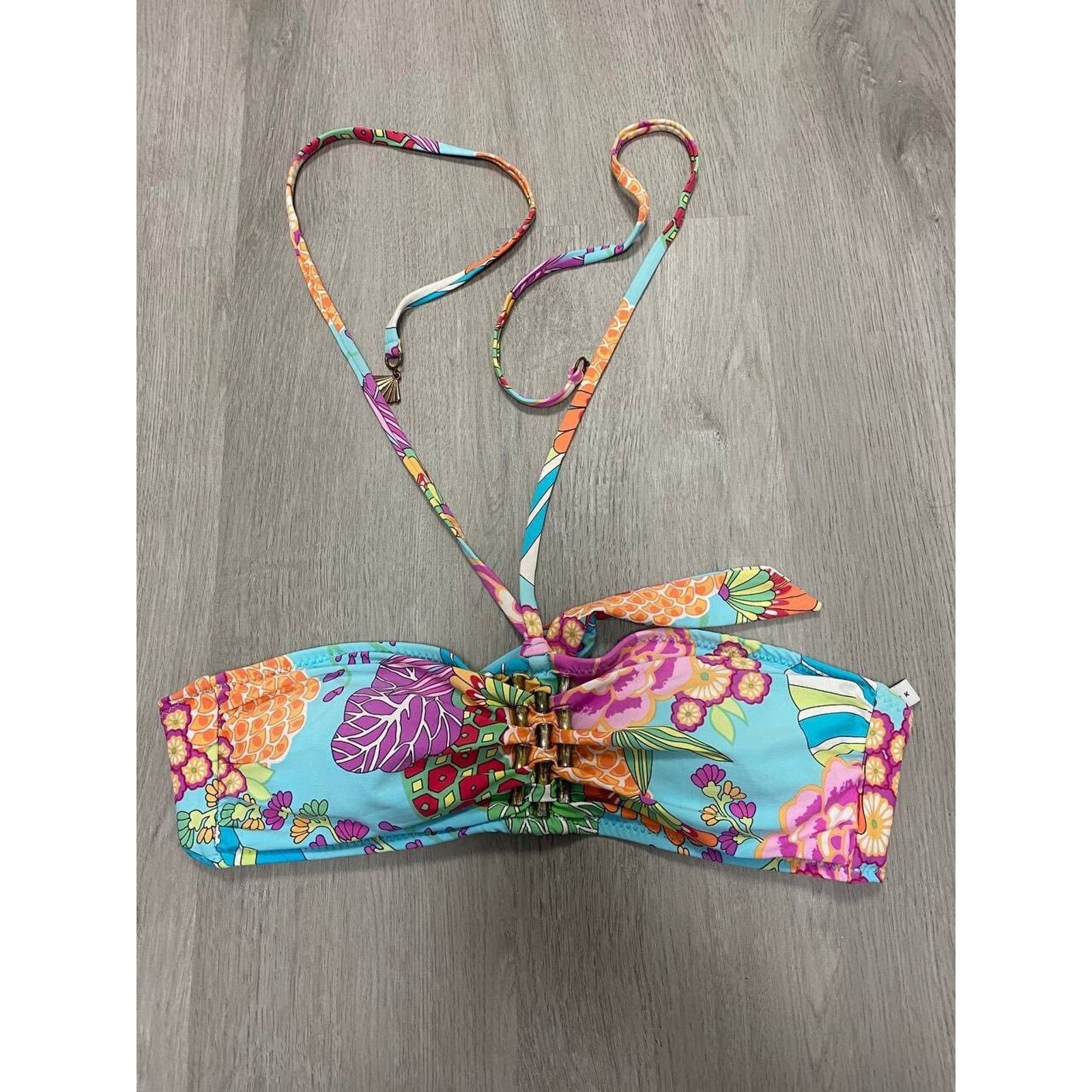 Trina Turk Trina Turk Tokyo Bay Floral Bandeau Bikini Size 4 A000042 Size ONE SIZE - 2 Thumbnail