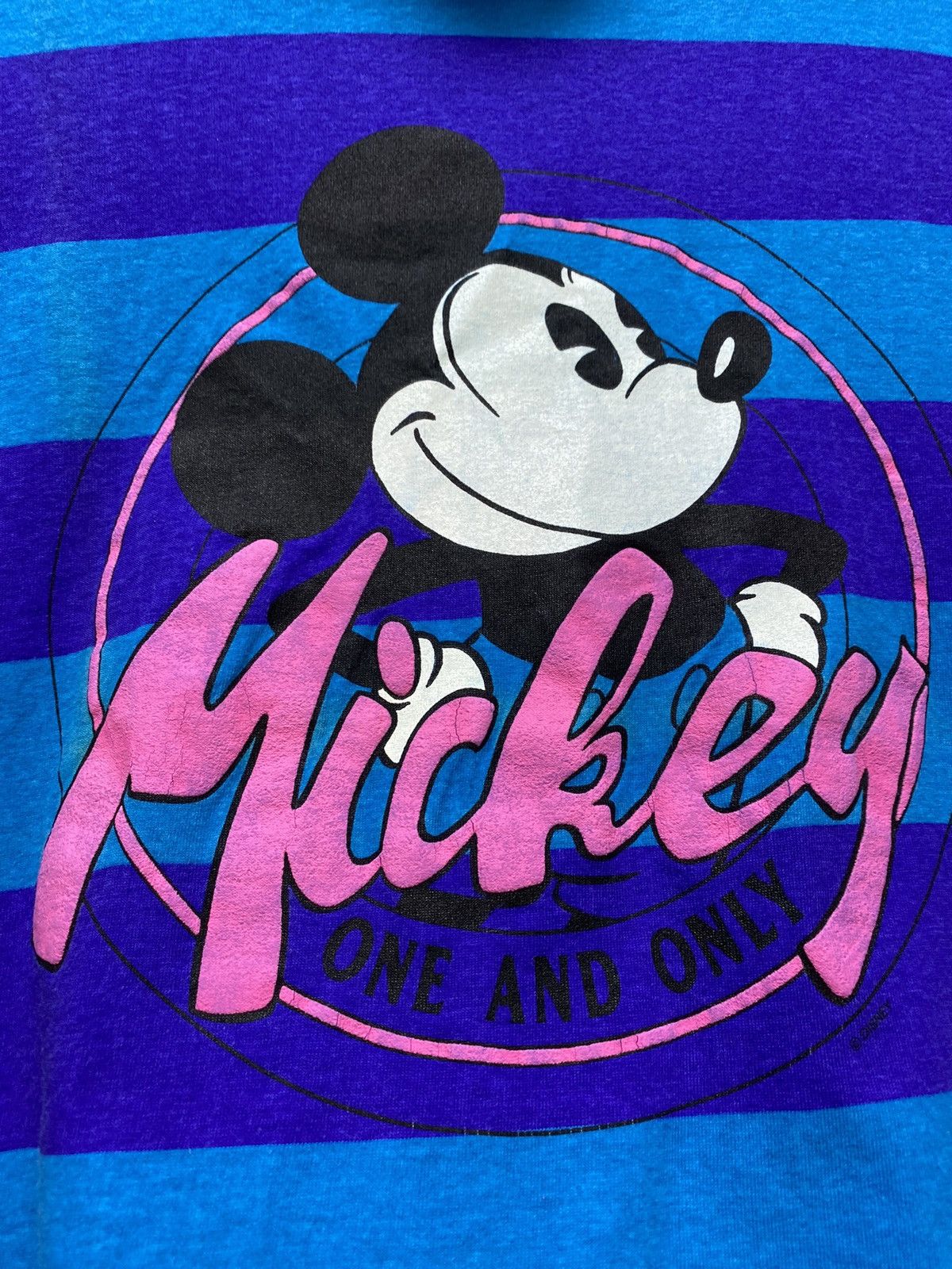 Disney Vintage 90s Disney Mickey Mouse Striped T Shirt USA Size US M / EU 48-50 / 2 - 6 Thumbnail