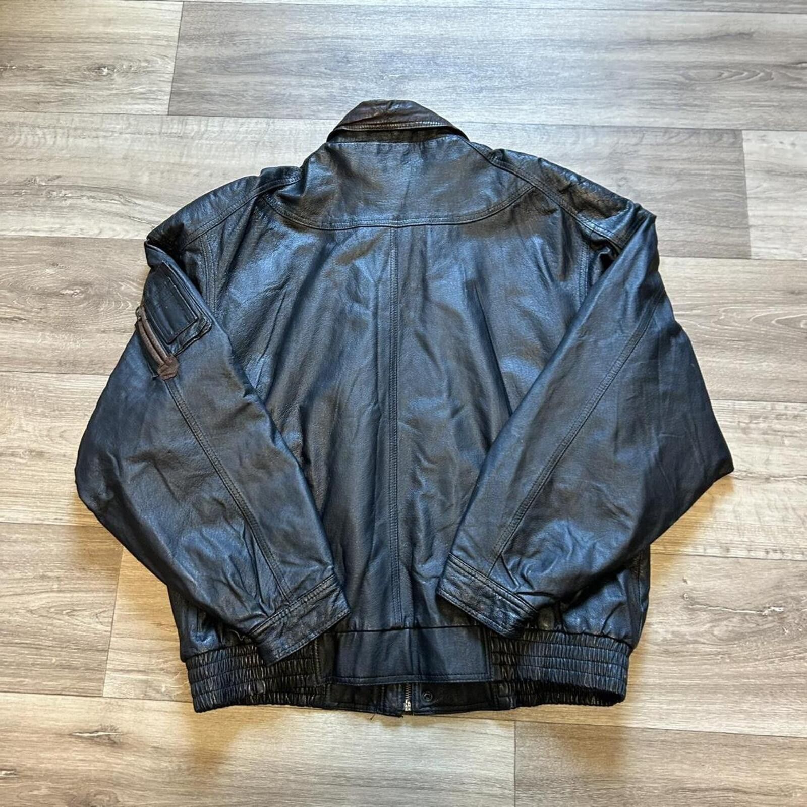 Other Men's Black Genuine Leather Jacket XL Size US XL / EU 56 / 4 - 2 Thumbnail