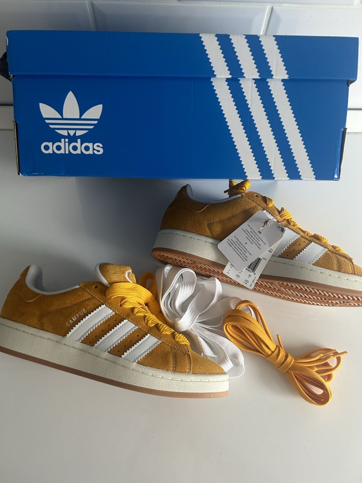 Adidas ADIDAS CAMPUS 00’s pantone/ftwe yellow off white Size US 7 / IT 37 - 8 Thumbnail