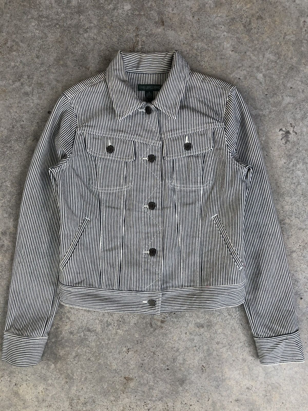 Lauren Ralph Lauren LRL Ralph Lauren Hickory Stripe Denim Jacket Size US S / EU 44-46 / 1 - 1 Thumbnail