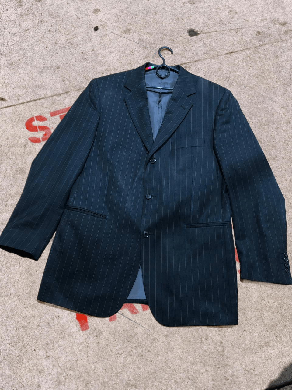 Yves Saint Laurent Yves Saint Laurent Blazer Jacket Striped Wool navy Size 52R - 1 Thumbnail