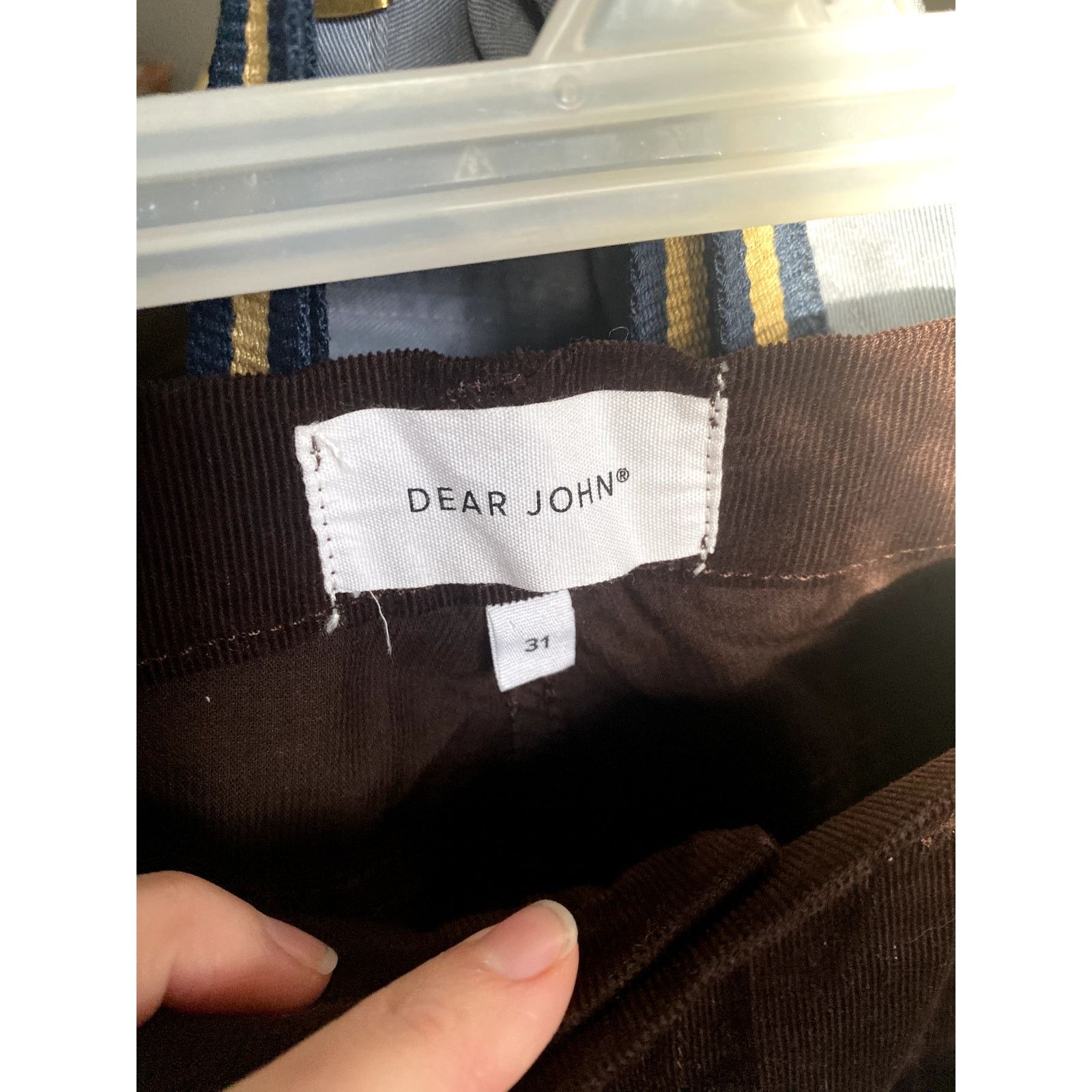 Other Dear John Blaire Straight Leg Ankle Brown Corduroy Pants 31 Size 31" - 5 Thumbnail