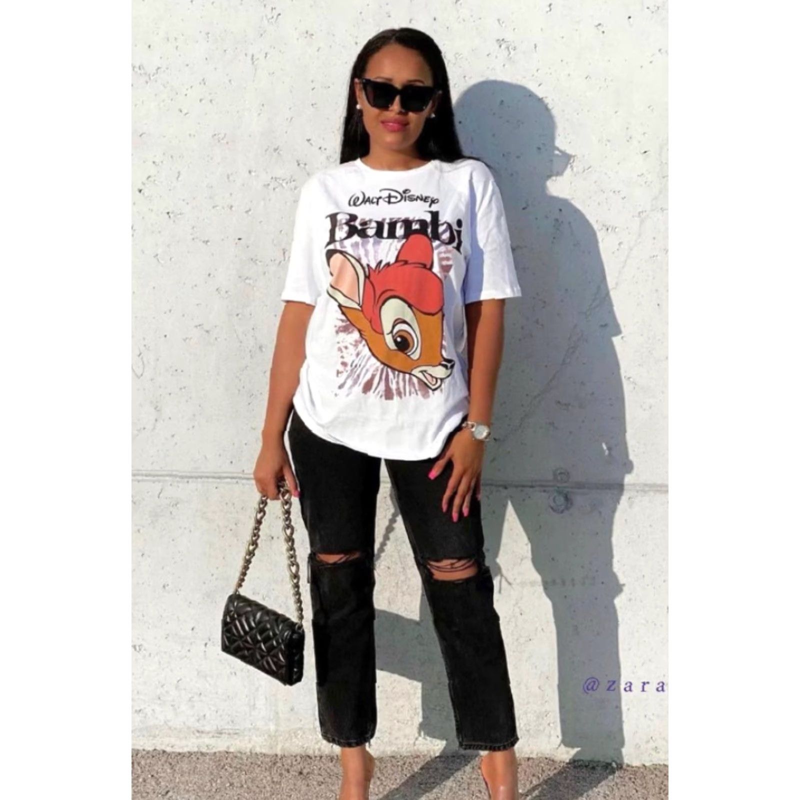 Zara Zara Shirt Small White Bambi Disney T-Shirt Crew Neck Short Sleeve Men Regular Size US S / EU 44-46 / 1 - 8 Thumbnail