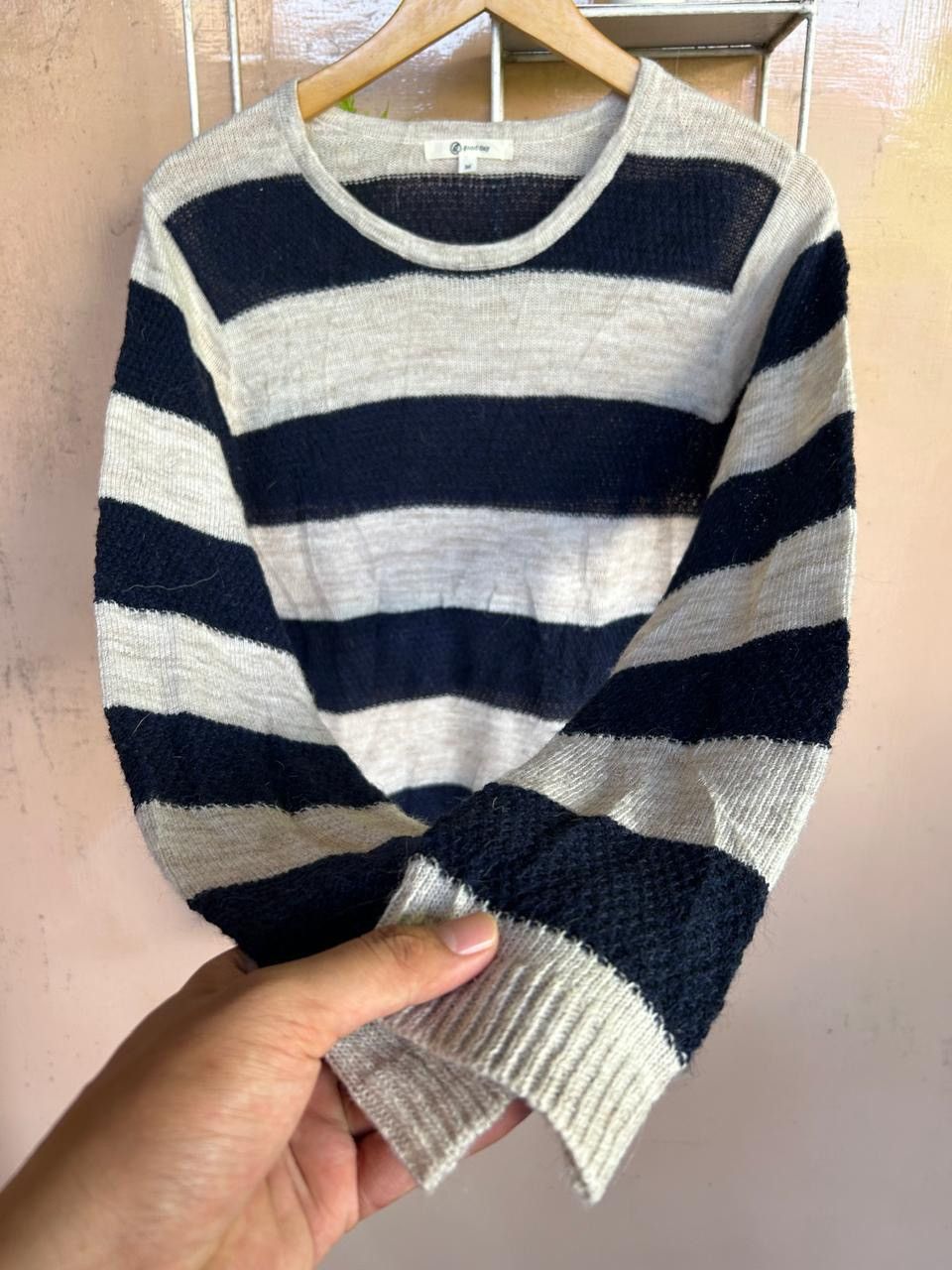 Japanese Brand Good day japanese knitted striped longlseeve Size US M / EU 48-50 / 2 - 3 Thumbnail